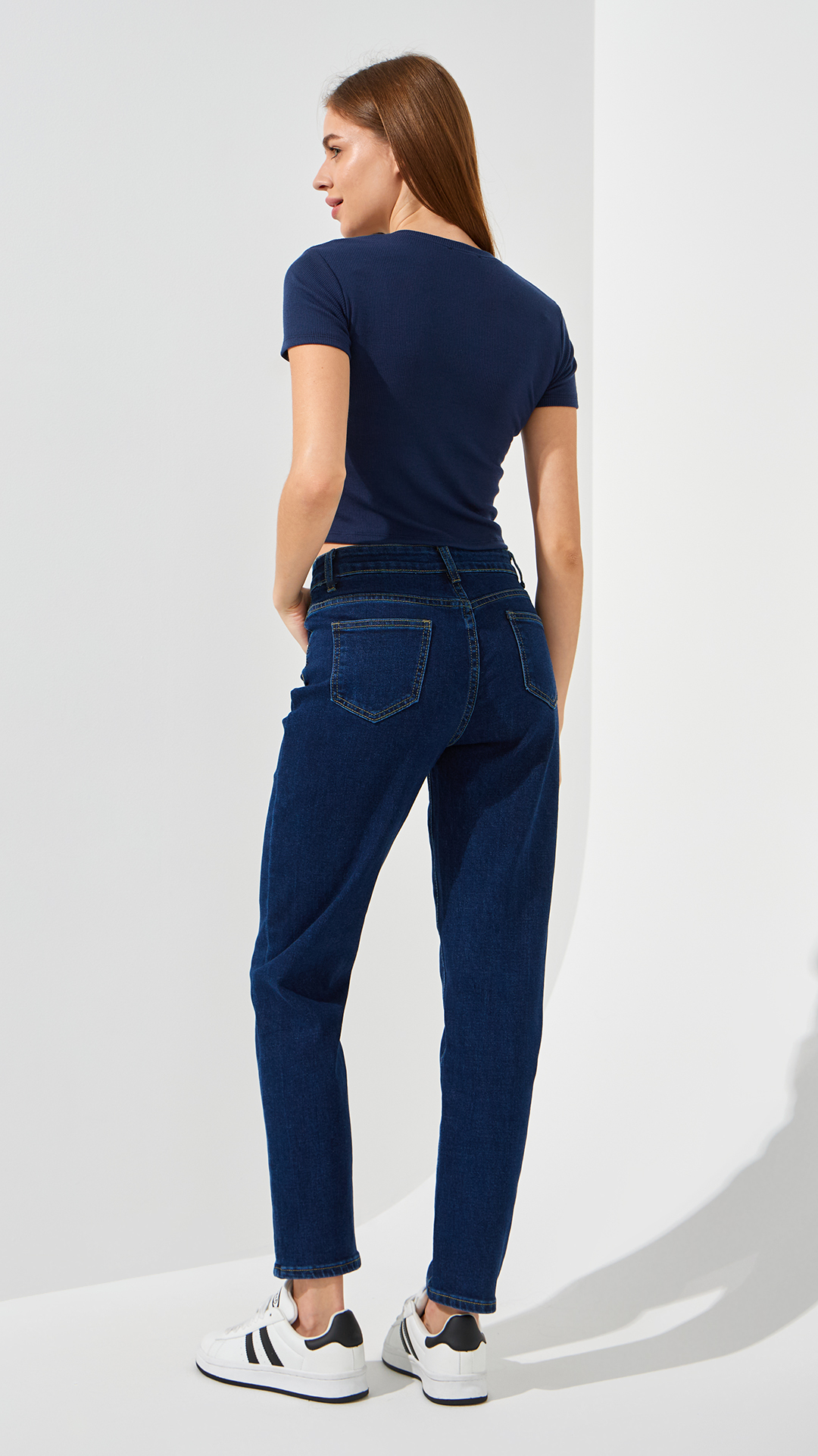 Джинси Mom Fit жіночі  1319 25 Синій  Фото №3