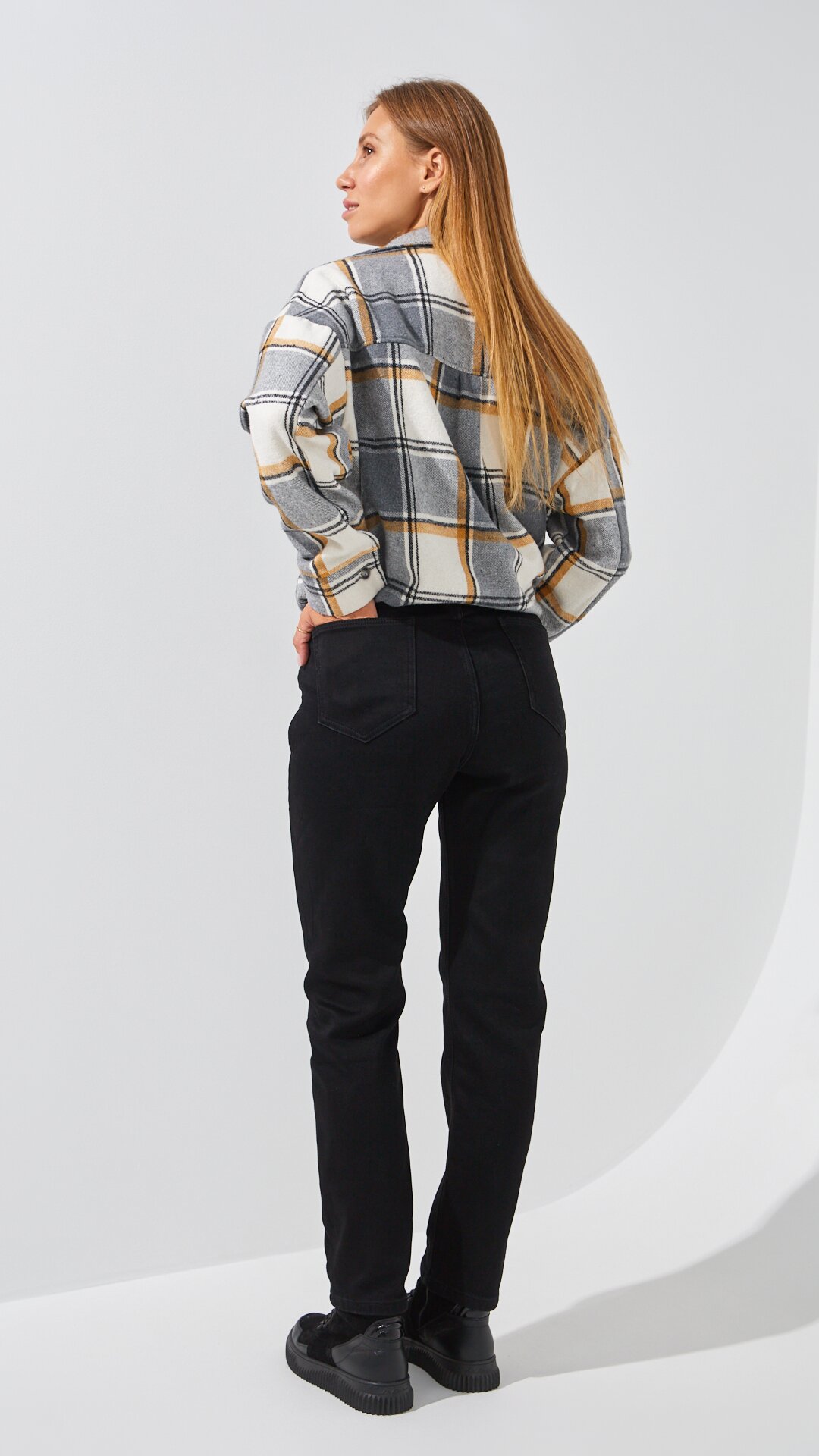 Джинси Mom Fit жіночі 6002 31 Чорний  Фото №3