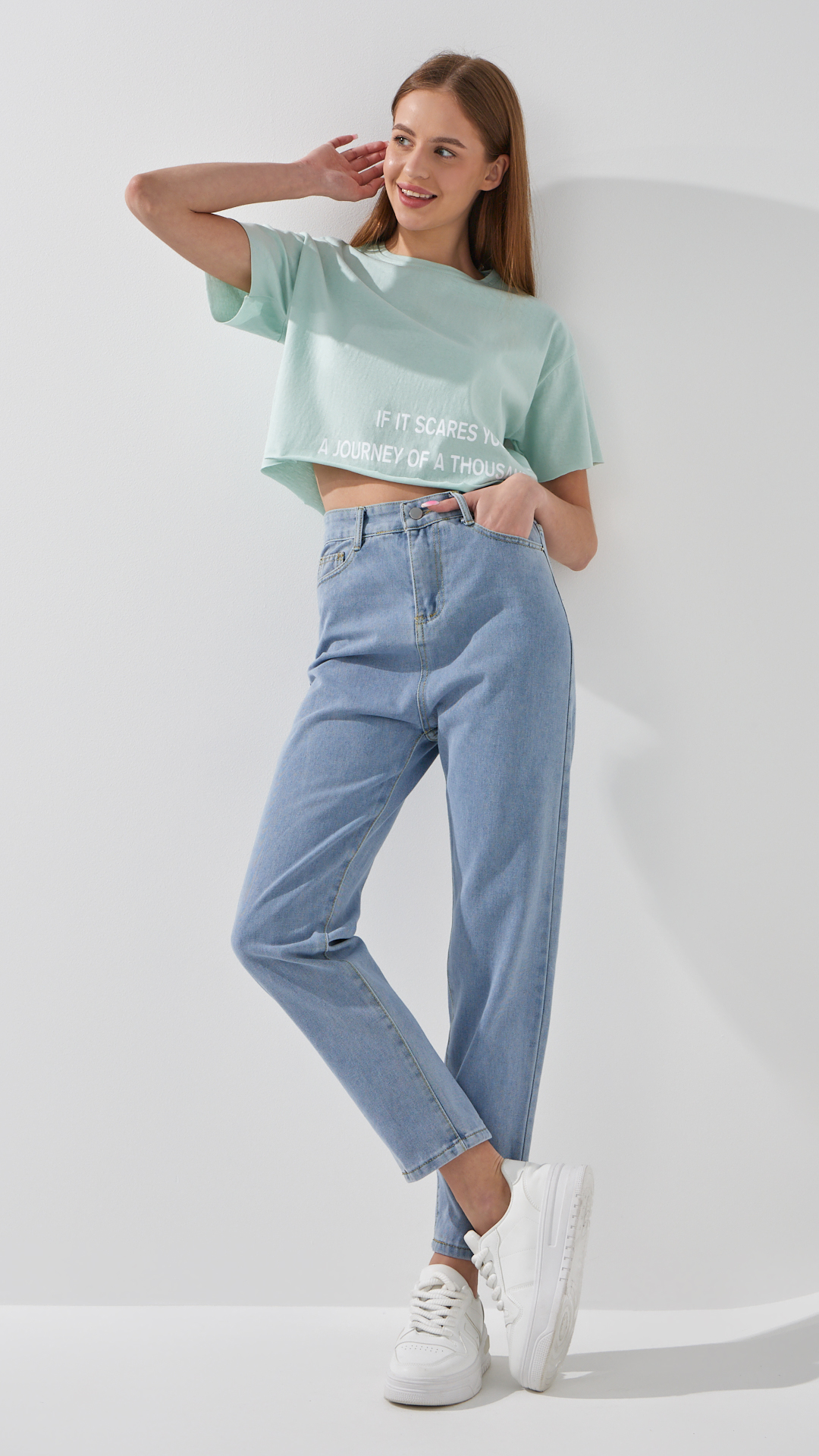 Джинси Mom Fit жіночі  801 S Блакитний  Фото №2