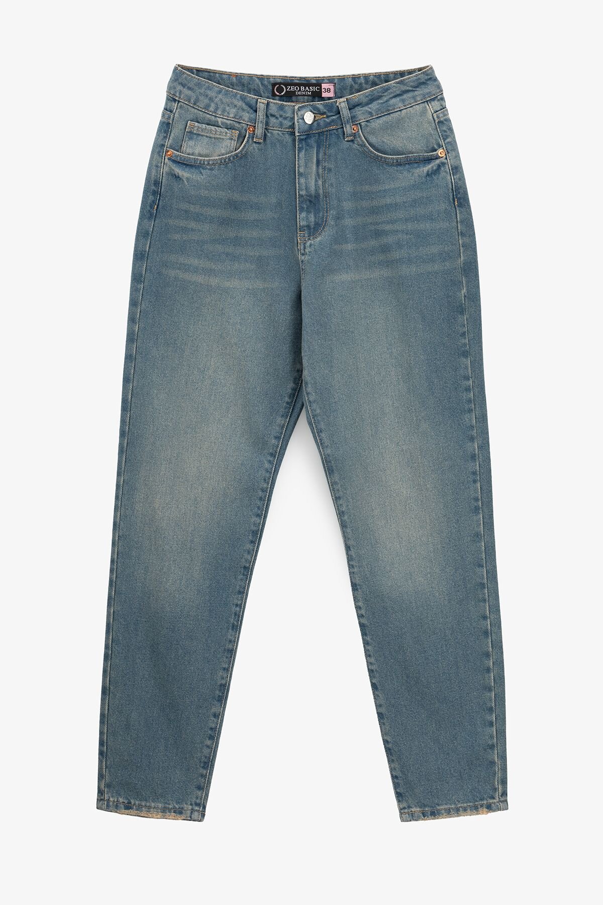 Купити Джинси Mom Fit жіночі Zeo Basic 4086 32 Синій Артикул: 2000990956316 Фото повноекранне №1