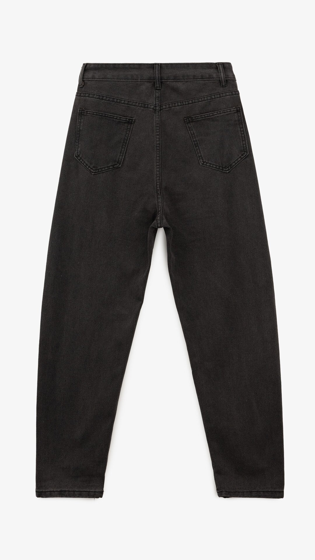 Джинсы однотонные Mom Fit женские 1907 L Серый  Фото №4