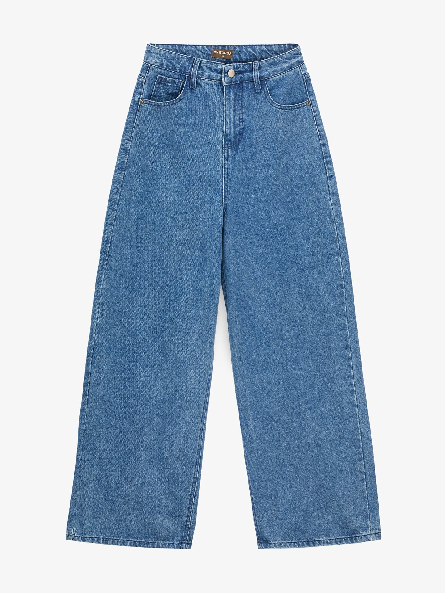 Купити Джинси однотонні жіночі GENUA G01107-0011 42 Синій Артикул: 2000999506727 Фото повноекранне №6