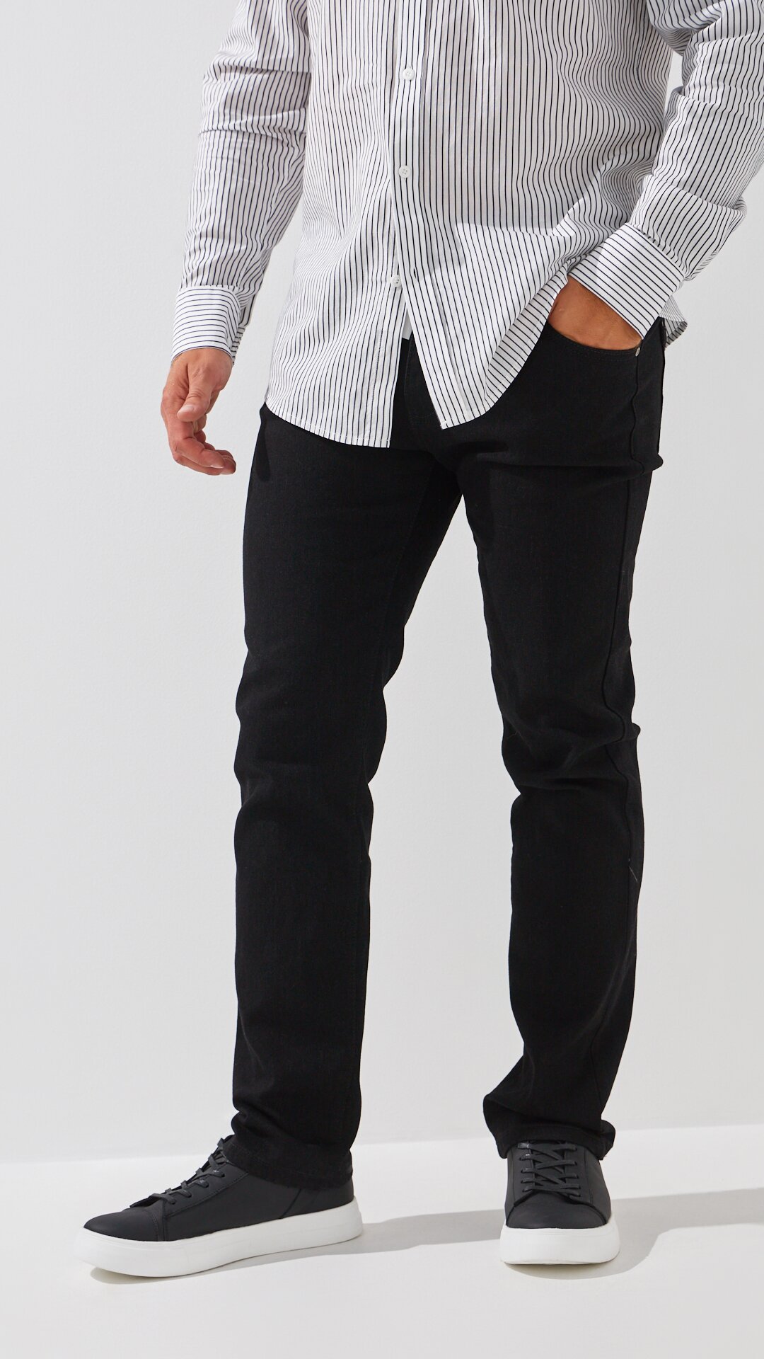 Купити Джинси Regular Fit чоловічі 5108-1 30 Чорний Артикул: 2000999243424 Фото повноекранне №2