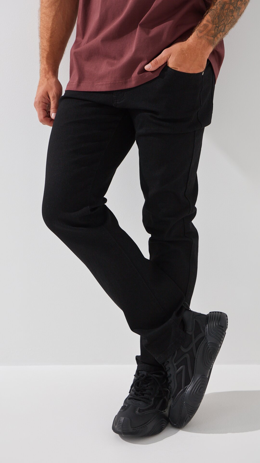 Купити Джинси Regular Fit чоловічі 5108-2 29 Чорний Артикул: 2000999243493 Фото повноекранне №4
