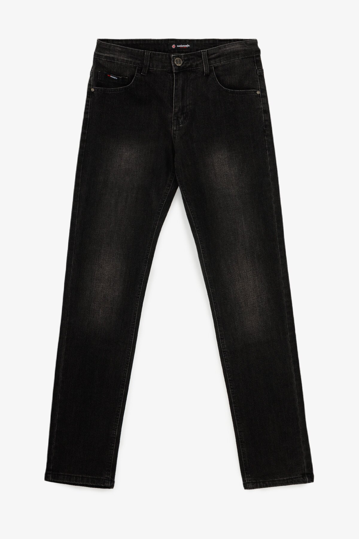Джинсы Slim Fit мужские W008-5 29 Темно- серый  Фото №5
