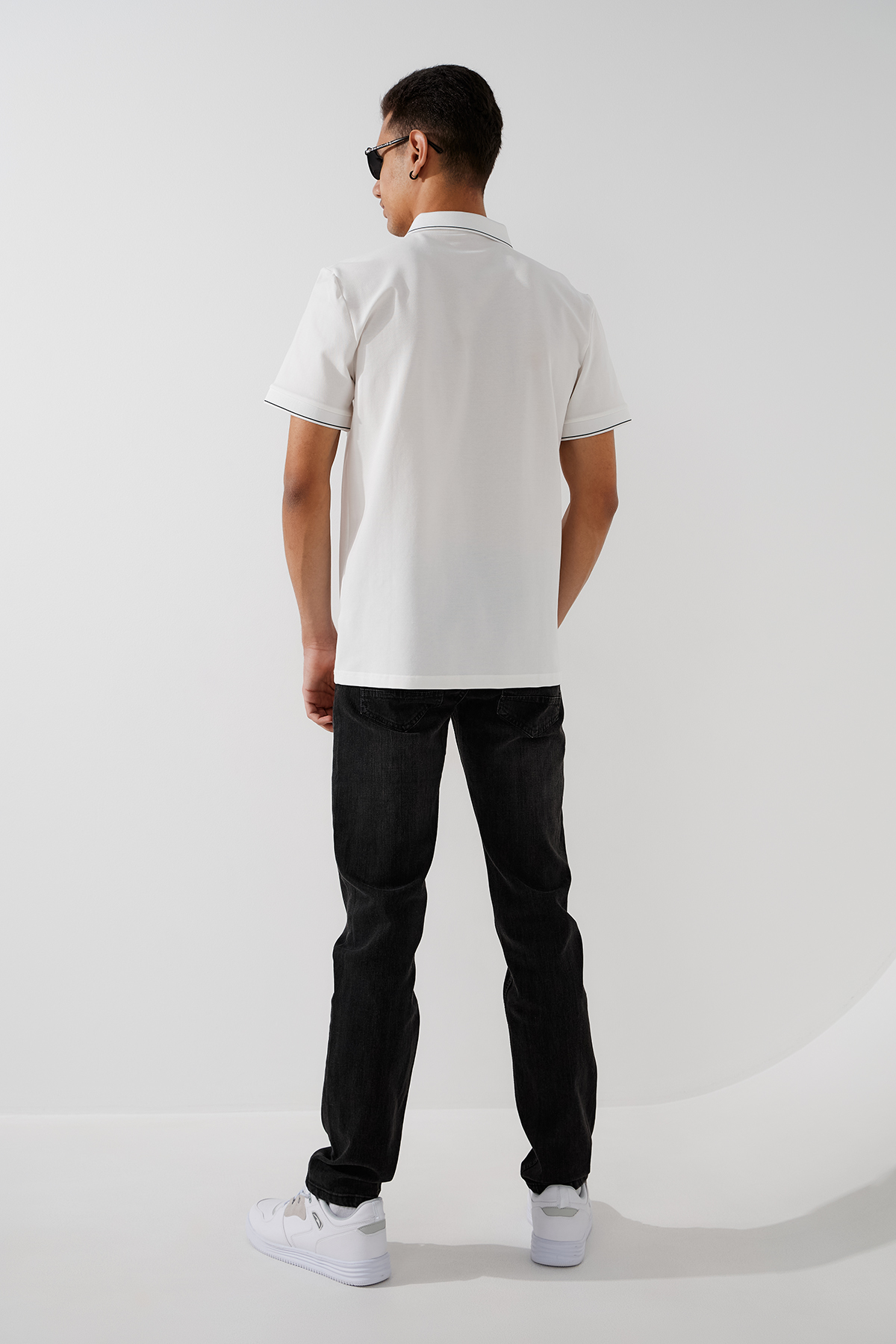 Джинсы Slim Fit мужские W008-5 29 Темно- серый  Фото №3