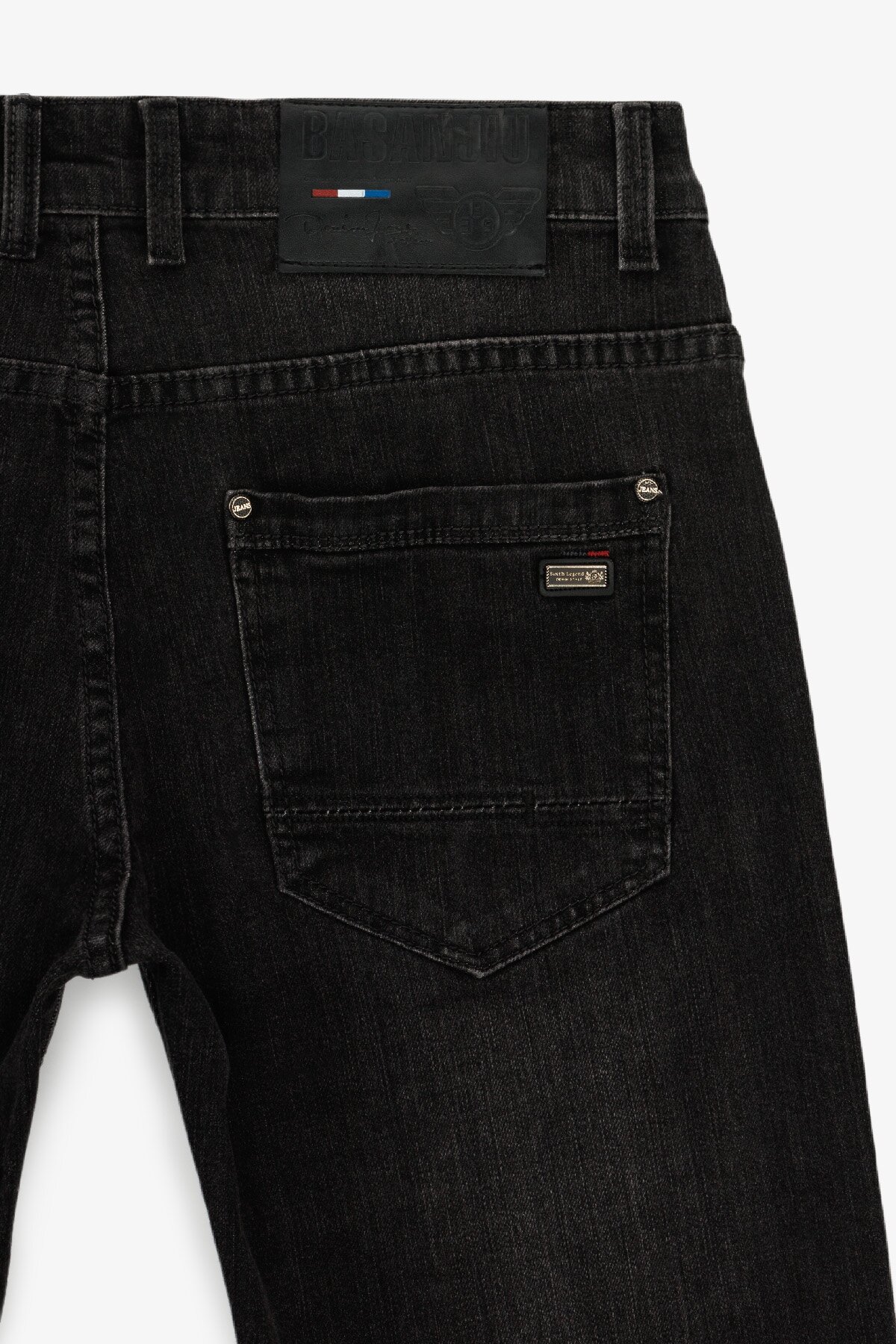 Джинсы Slim Fit мужские W008- 6 29 Темно-серый  Фото №9
