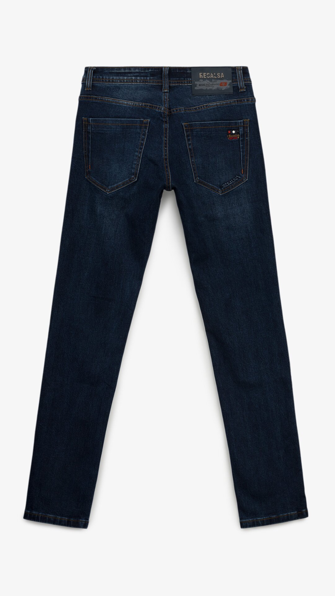 Купити Джинси Slim Fit однотонні чоловічі RB0081DT 27 Темно-синій Артикул: 2000999259005 Фото повноекранне №5
