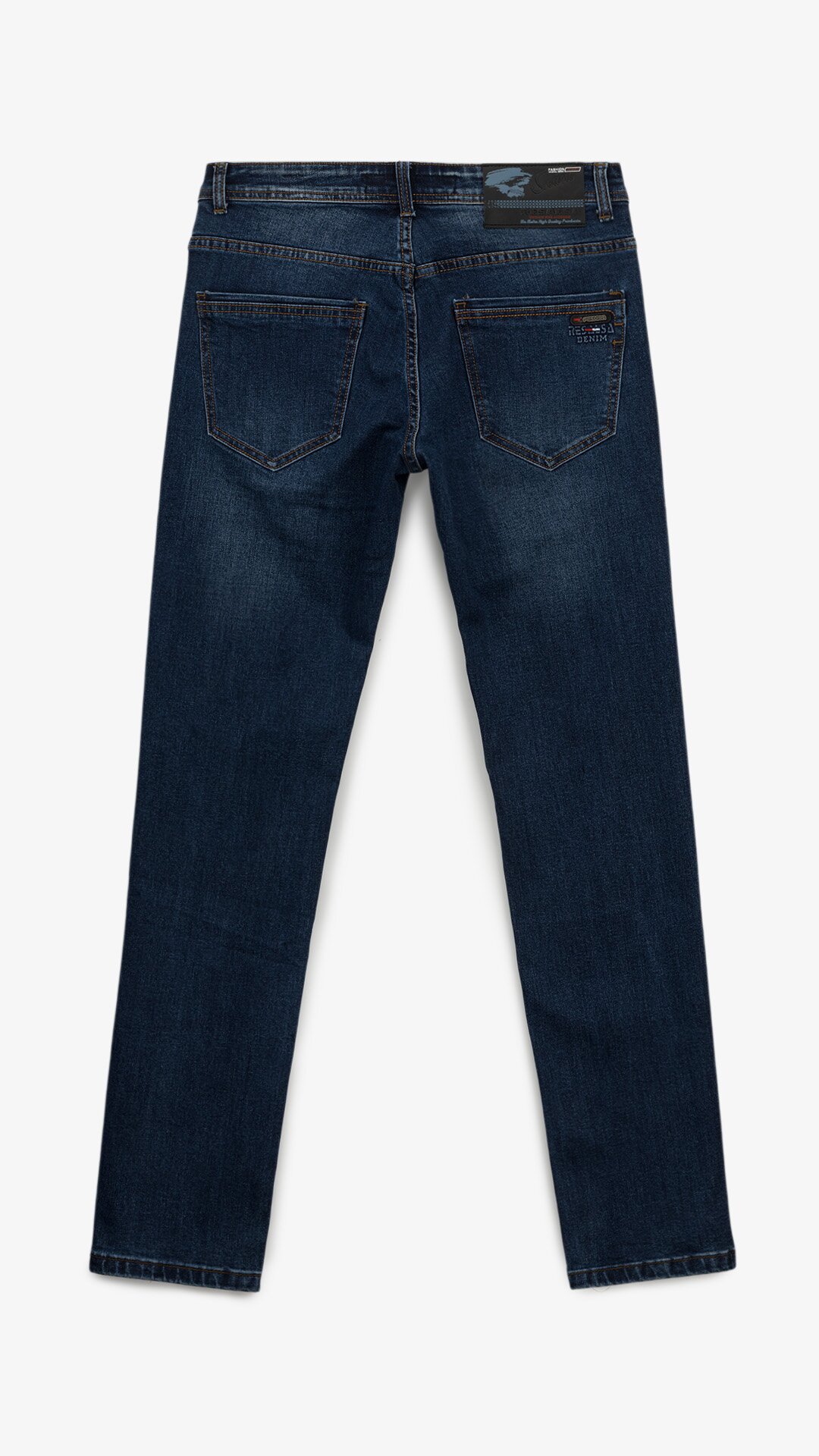 Купити Джинси Slim Fit однотонні чоловічі RB0082DT 27 Темно-синій Артикул: 2000999259159 Фото повноекранне №5