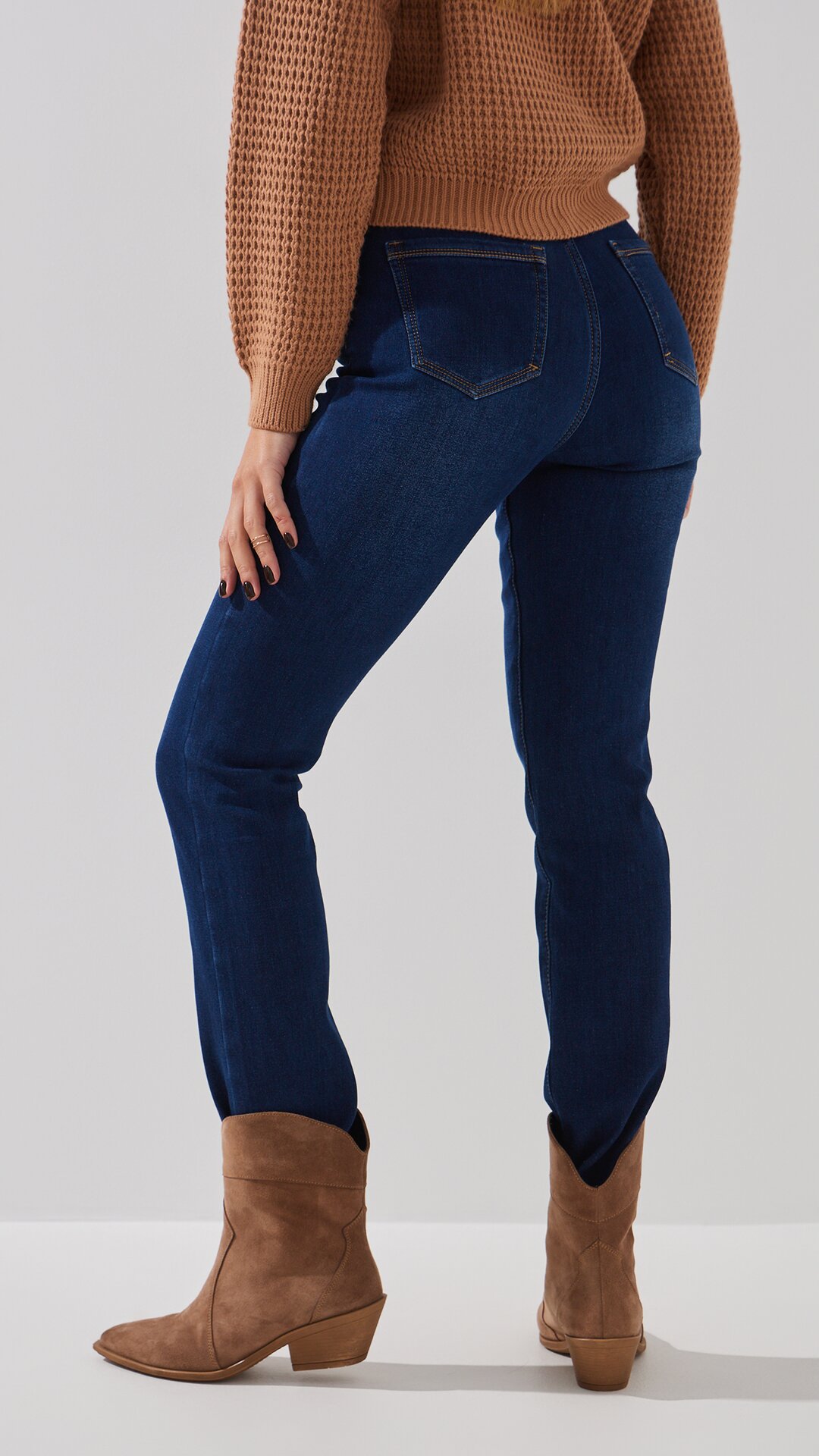 Купити Джинси Slim Fit жіночі Vindasion 4017 25 Синій Артикул: 2000999306082 Фото повноекранне №4