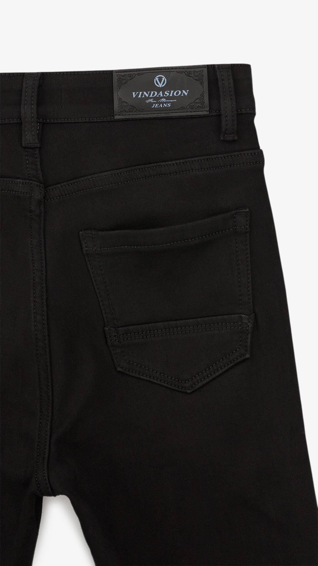Купити Джинси Slim Fit жіночі Vindasion 4030 25 Чорний Артикул: 2000999306167 Фото повноекранне №9