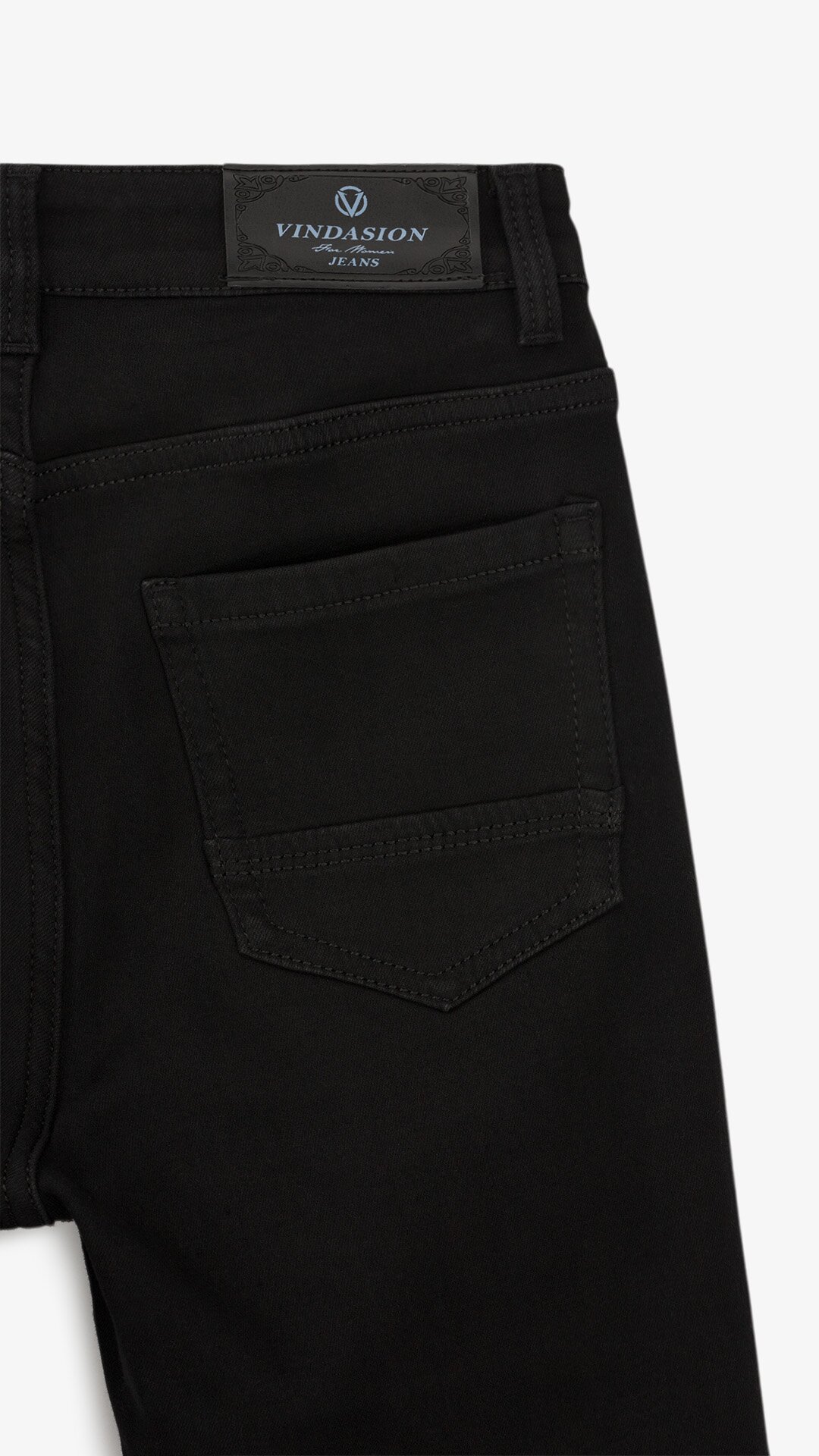Купити Джинси Slim Fit жіночі Vindasion 4031 25 Чорний Артикул: 2000999308116 Фото повноекранне №9