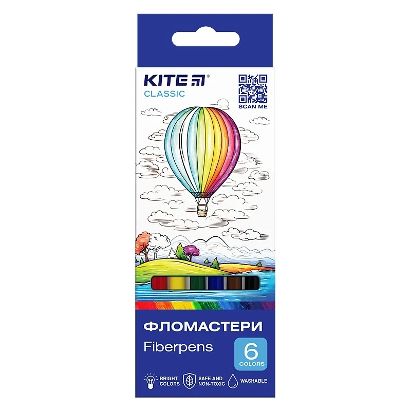Фломастери Kite K-446 6 кольорів (4063276207043)(SC)  Фото №0