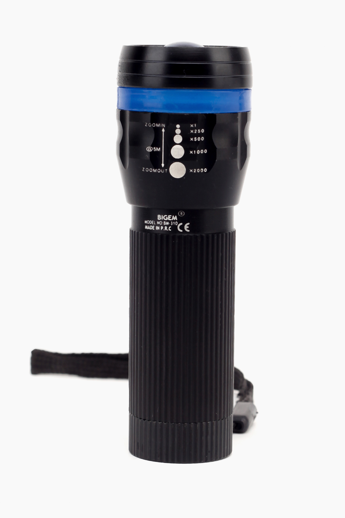 Фонарик ручной на батарейках ZOOM Синий Omer BM-310 (2000989456704)  Фото №1