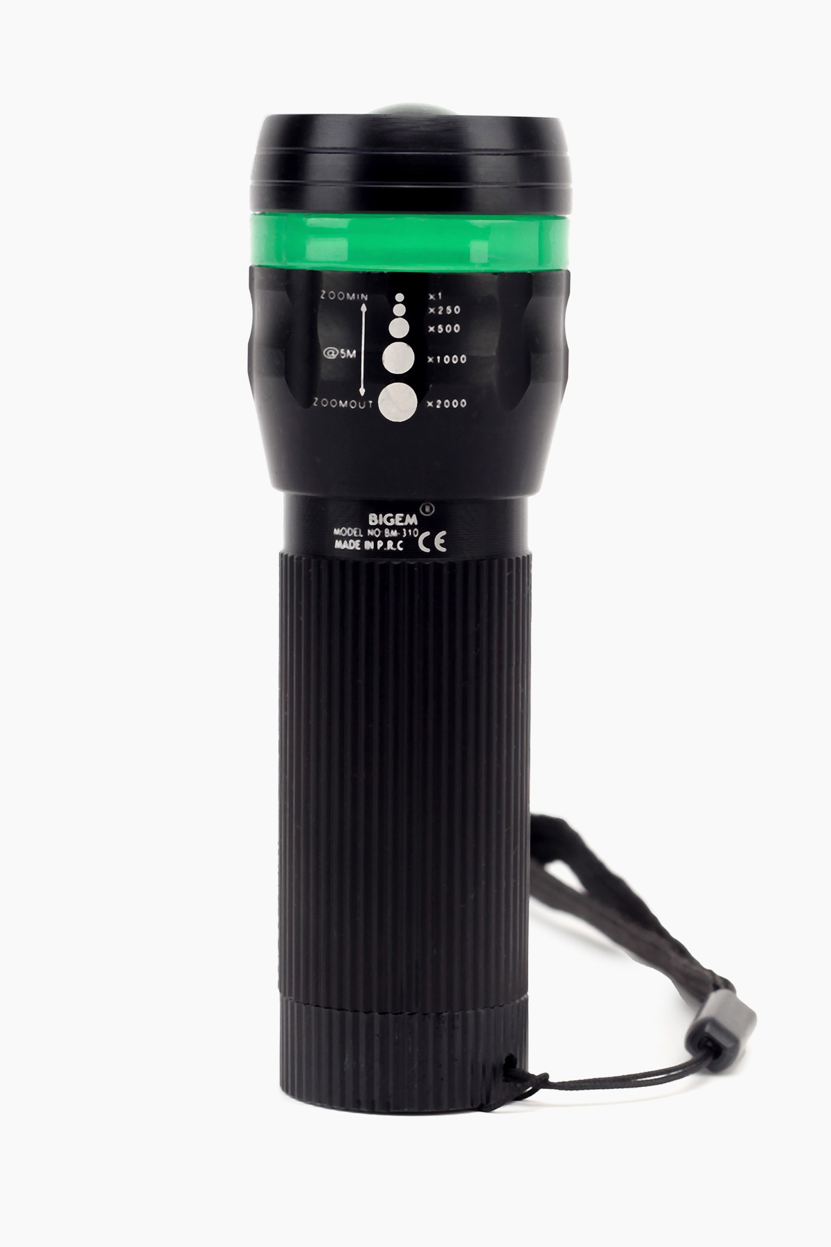 Ліхтарик ручний на батарейках ZOOM Зелений Omer BM-310 (2000989456711)  Фото №1