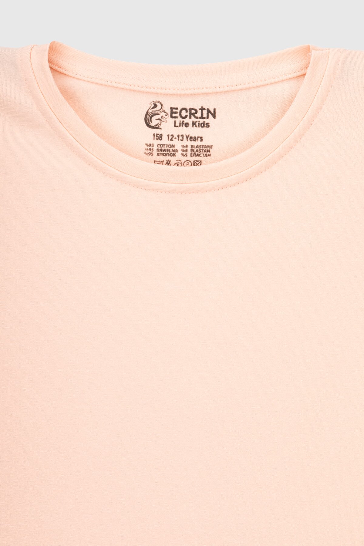 Футболка однотонна дитяча Ecrin 146164 164 см Персиковий (2000990181466A)  Фото №7