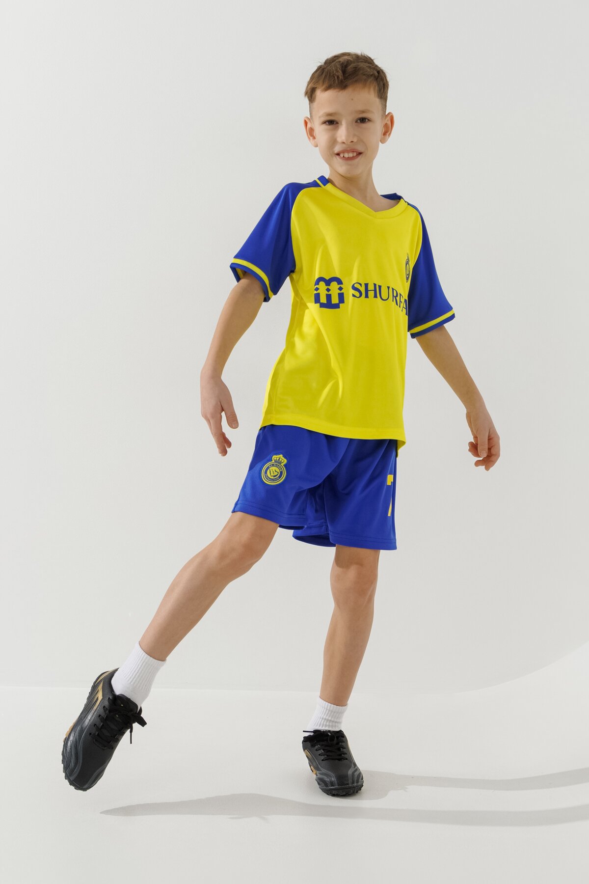 Футбольная форма для мальчика BLD AL NASSR RONALDO 110 см Сине-желтый  Фото №2