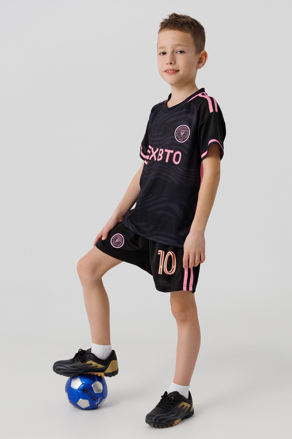 Футбольна форма для хлопчика BLD INTER MESSI 110 см Чорний  Фото №3