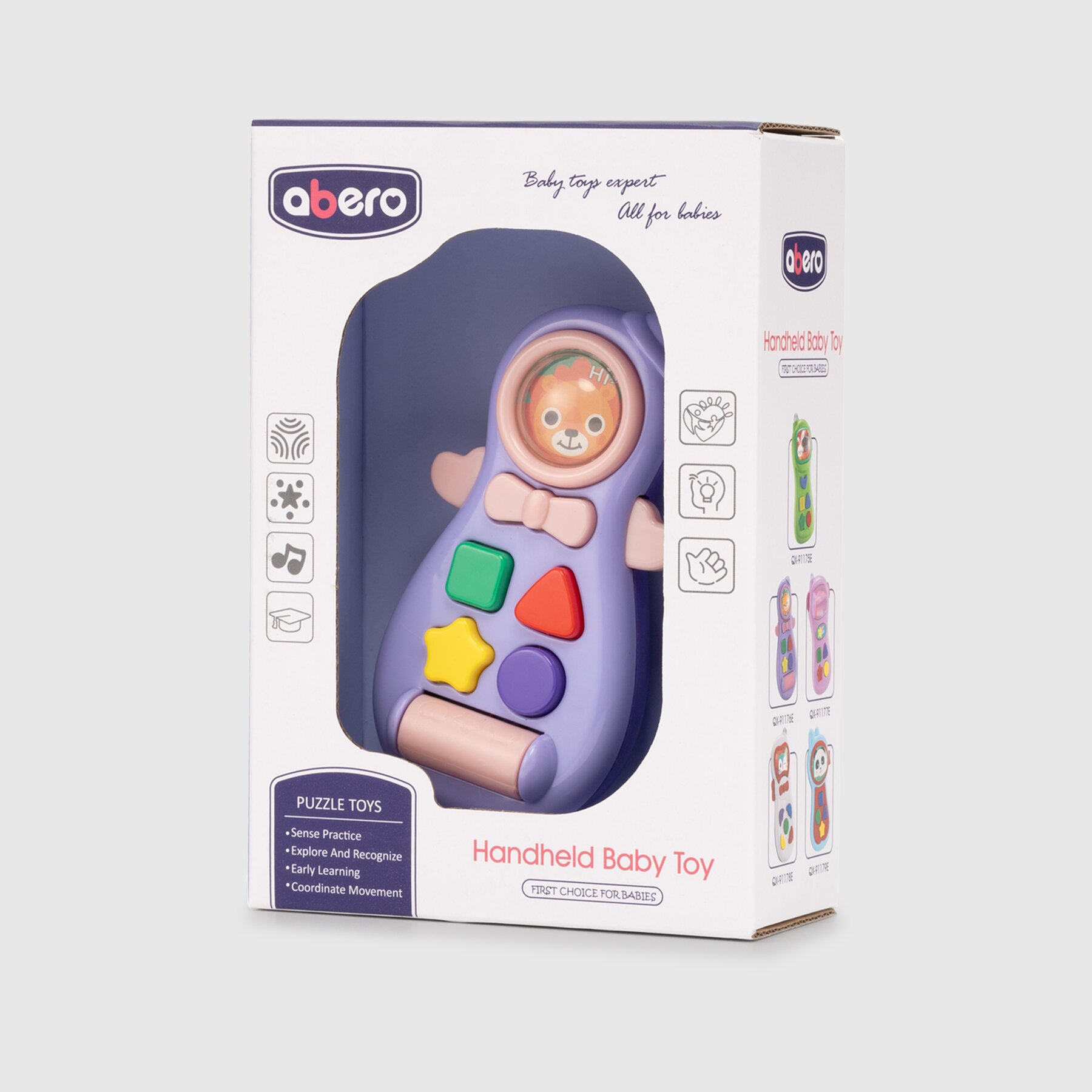 Игрушечный мобильный телефон QX-91175E/9E 18.2 х 6 х 12.6 Сиреневый (2000990065186)  Фото №3
