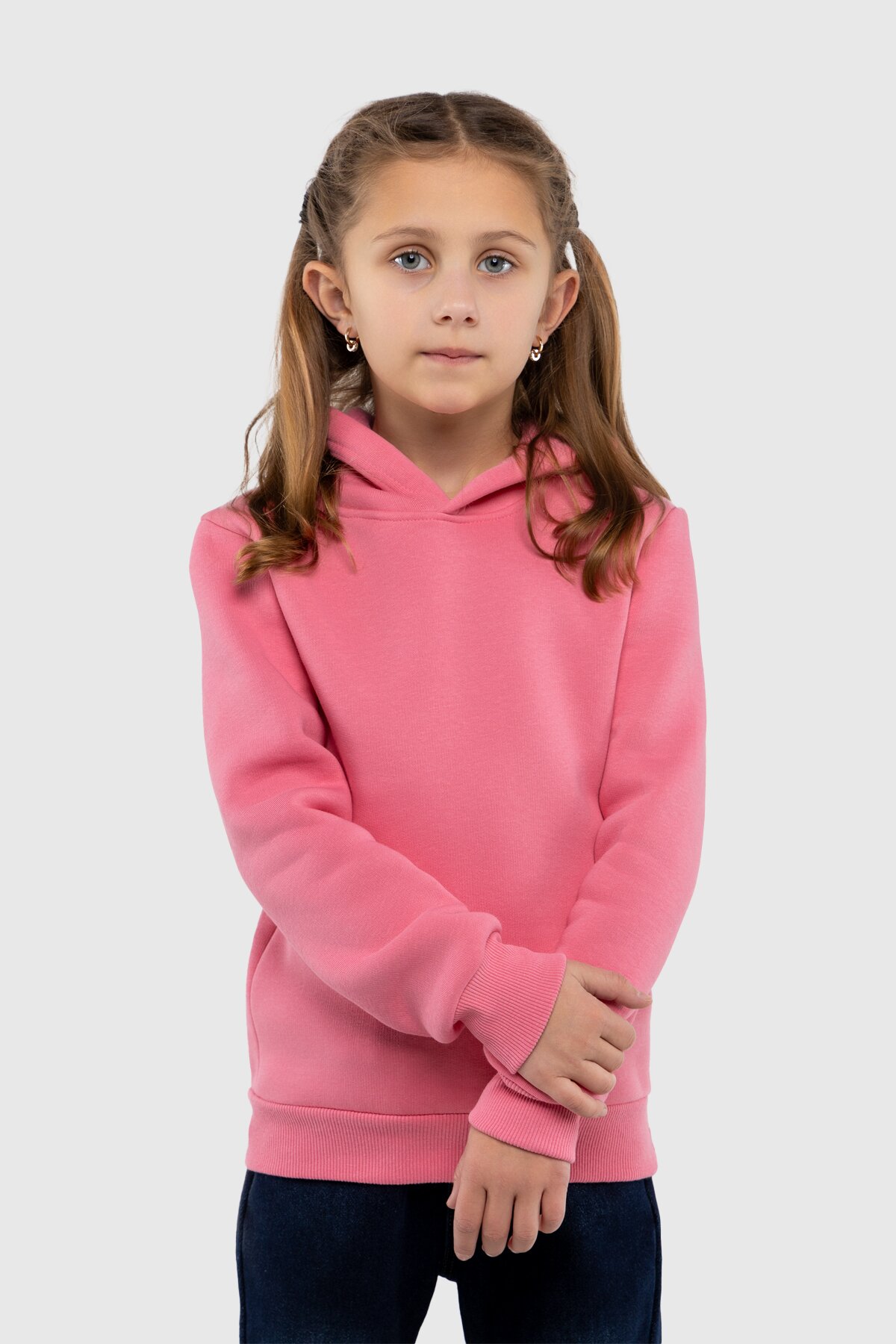 Худи однотонный детский First Kids 3164 134 см Розовый (2000990057297W)  Фото №1