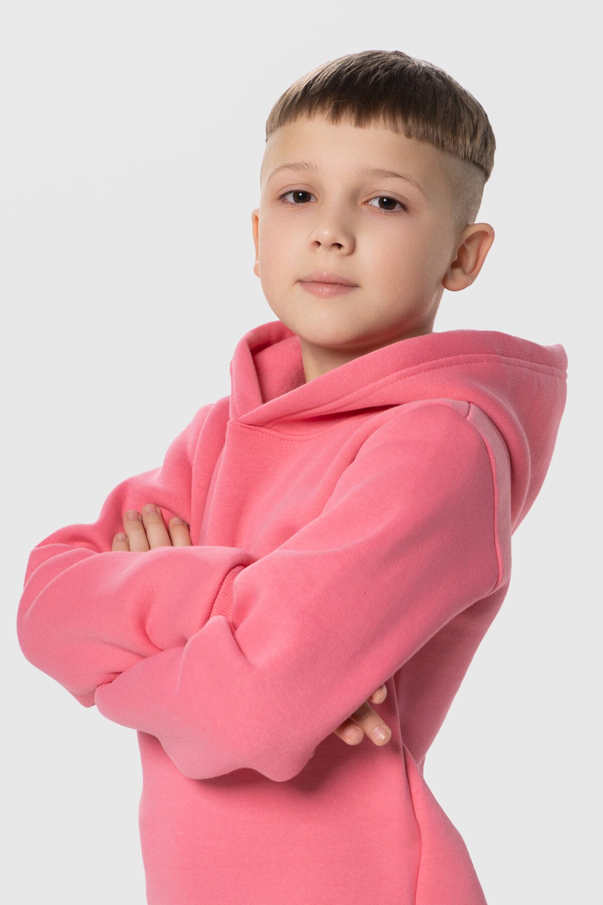 Худи однотонный детский First Kids 3164 134 см Розовый (2000990057297W)  Фото №8