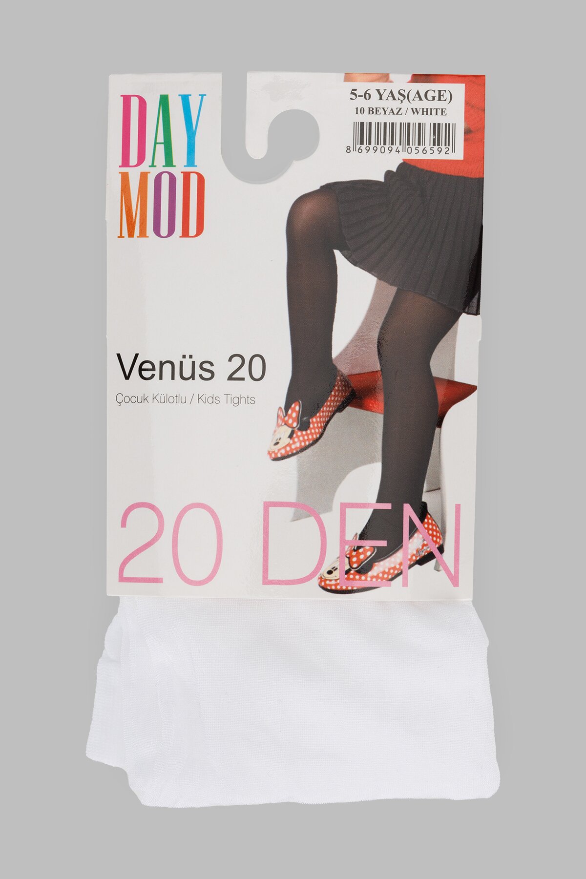 Колготи однотонні для дівчинки Day Mod Venus 20Den 11-12 років Білий (2000990704375A)  Фото №2