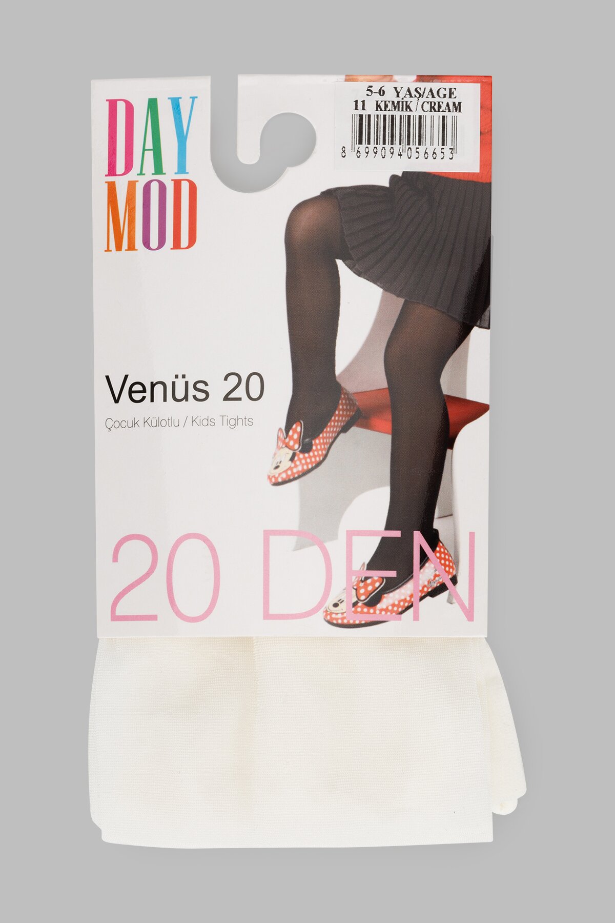 Колготи однотонні для дівчинки Day Mod Venus 20Den 3-4 роки Молочний (2000990704382A)  Фото №2