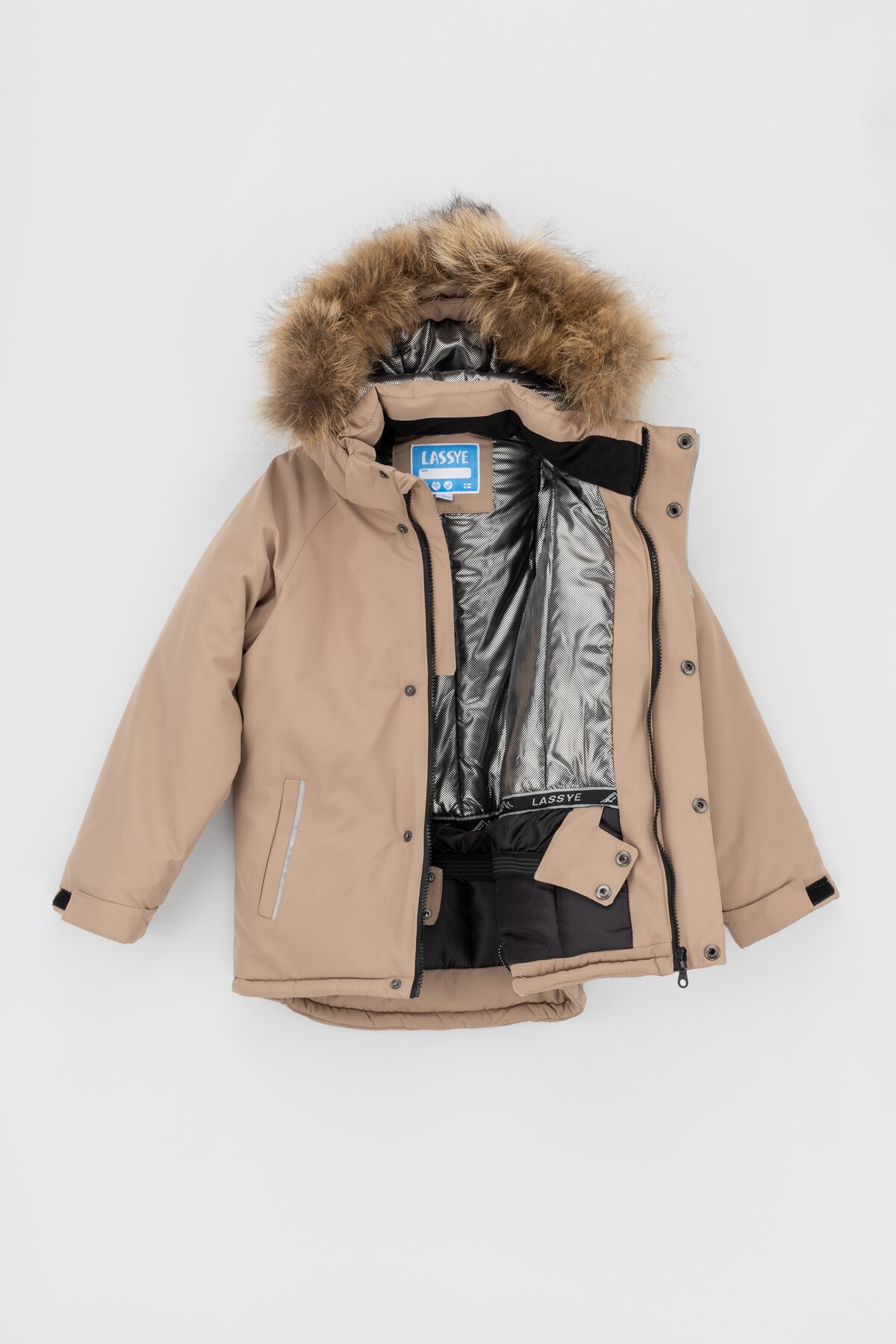 Комбинезон для мальчика Snowgenius H38-08 куртка + штаны на шлейках 116 см Бежевый (2000989630586W)  Фото №19