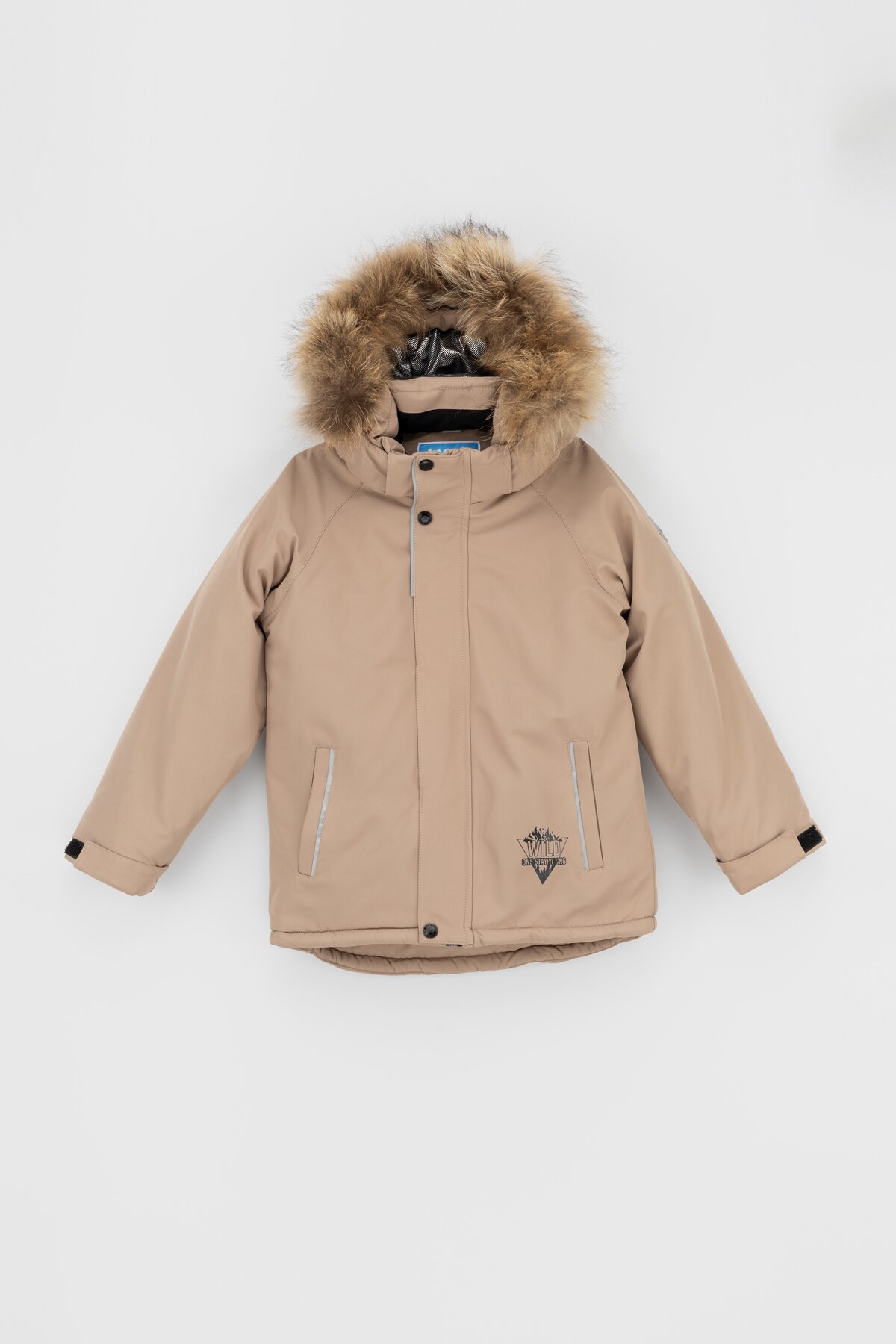 Комбинезон для мальчика Snowgenius H38-08 куртка + штаны на шлейках 116 см Бежевый (2000989630586W)  Фото №13