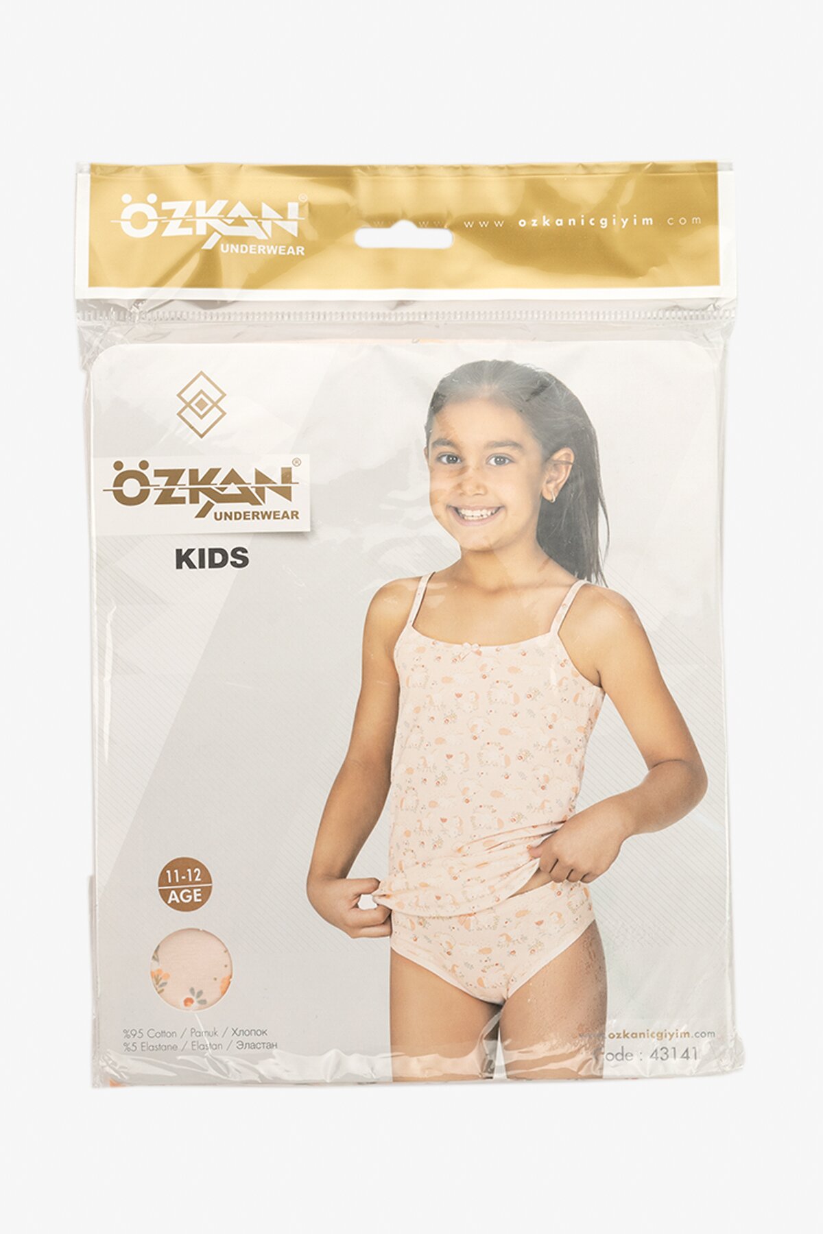 Комплект майки+трусы для девочки OZKAN 43141 11-12 лет Персиковый  Фото №7