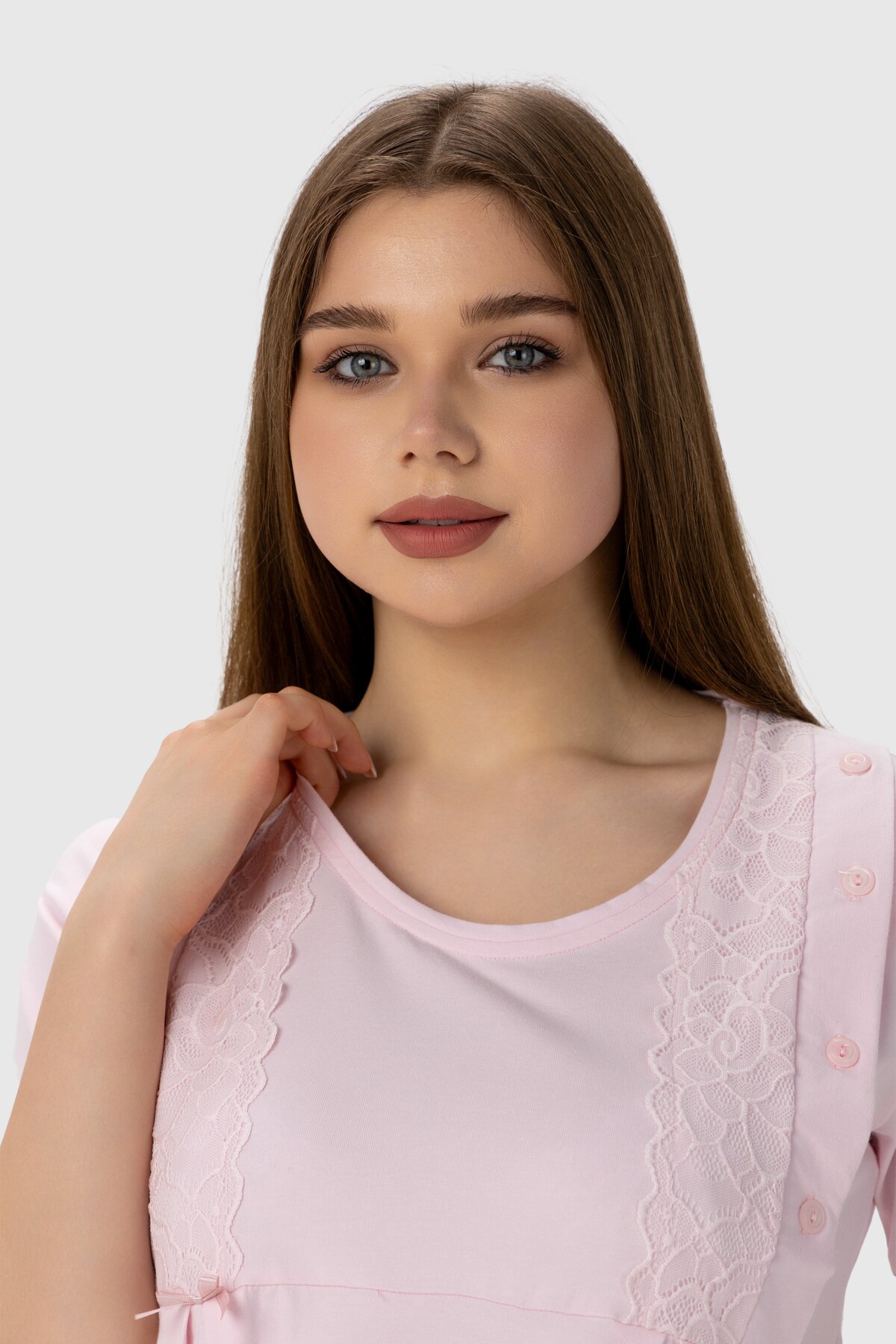 Комплект для годуючих жіночий халат+сорочка Nicoletta 7398 S Рожевий (2000990160553А)  Фото №3