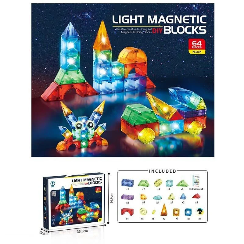 Конструктор магнитный 2204 64 детали