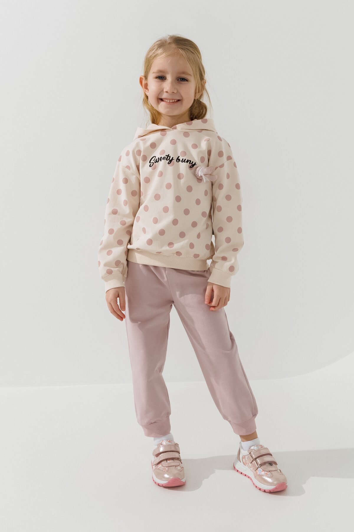 Костюм худі+штани для дівчинки Baby Show 483 92 см Молочний  Фото №0
