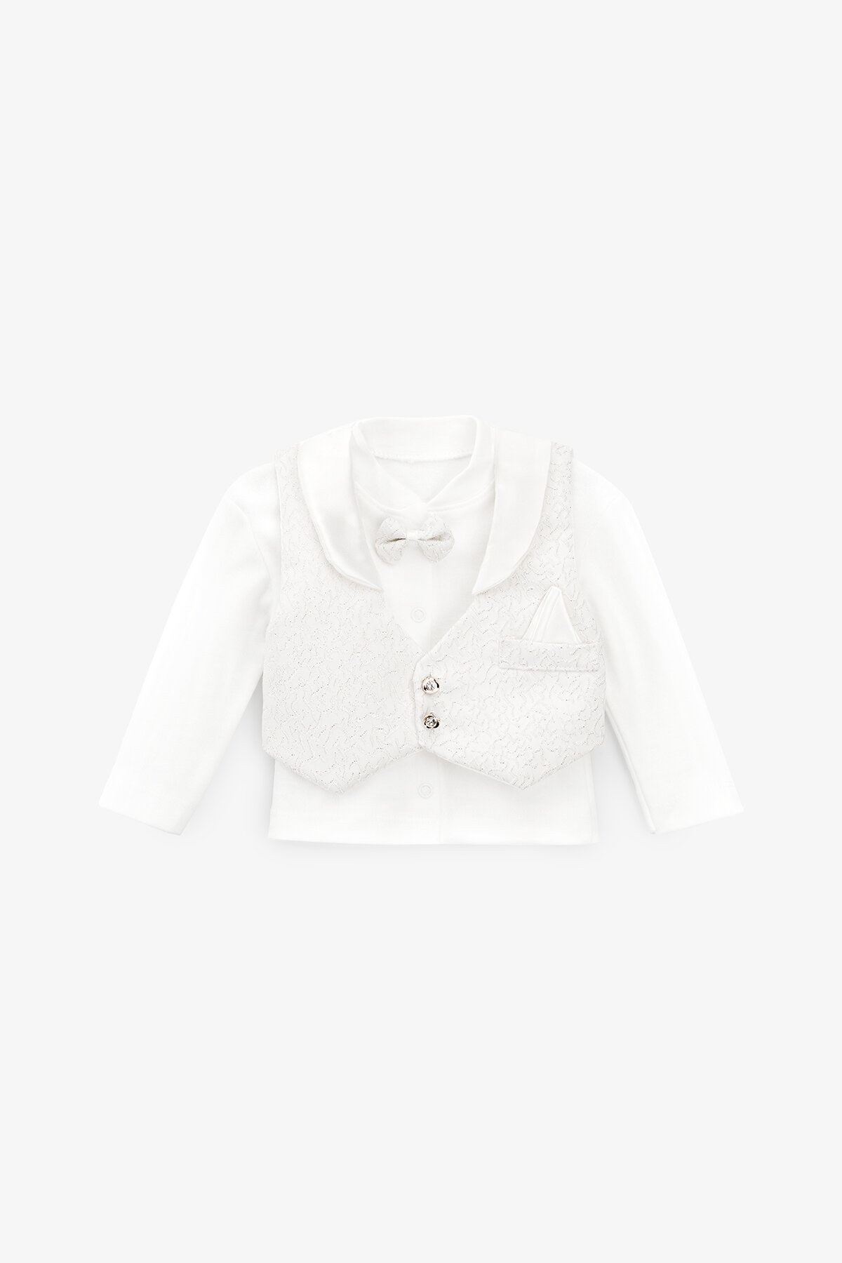 Костюм святковий для хлопчика Mini Papi 0215 56 см Молочний  Фото №10