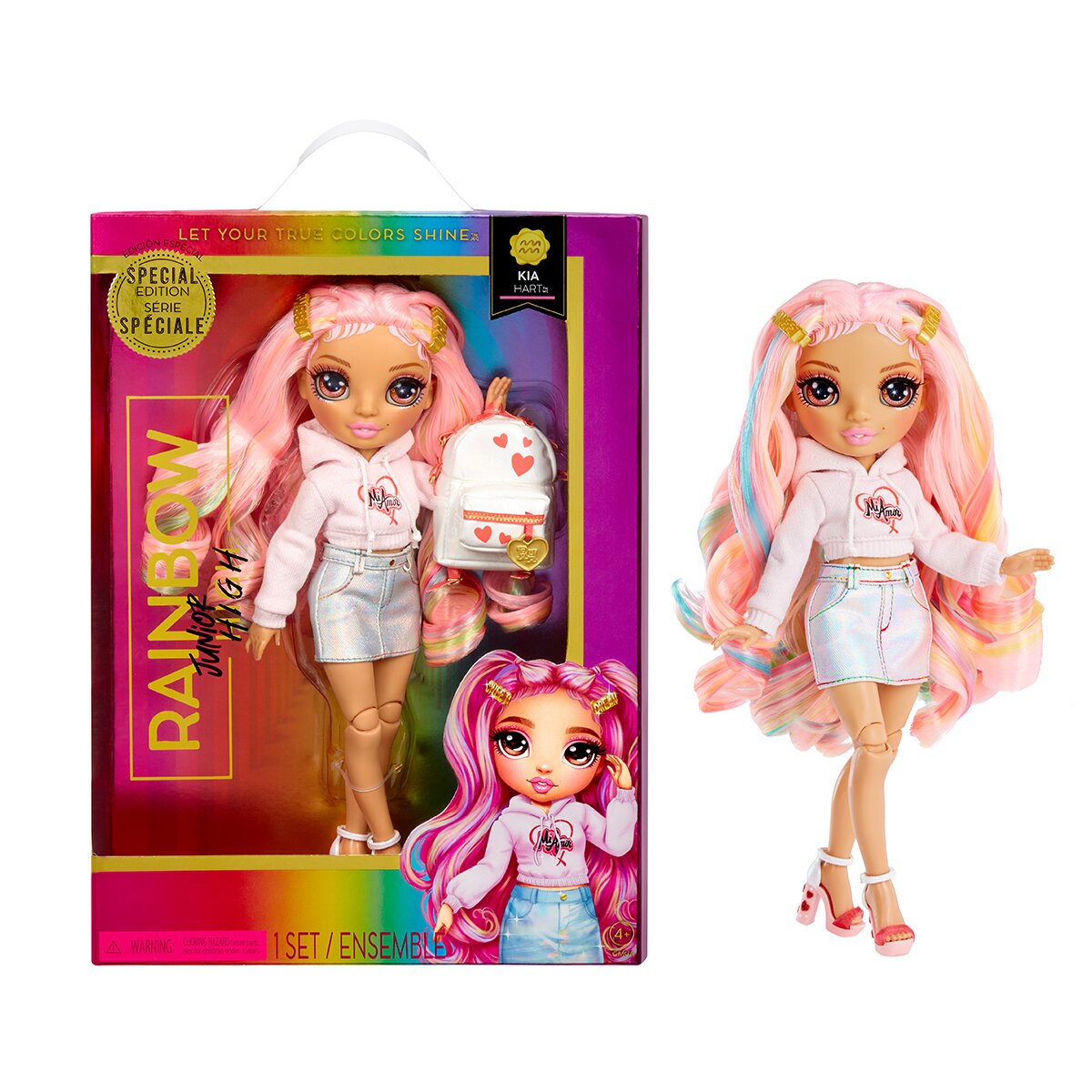 Лялька RAINBOW HIGH серії &quot;Junior High&quot; - КІА ХАРТ з аксесуарами 590781 Різнокольоровий (6900007370608)  Фото №0