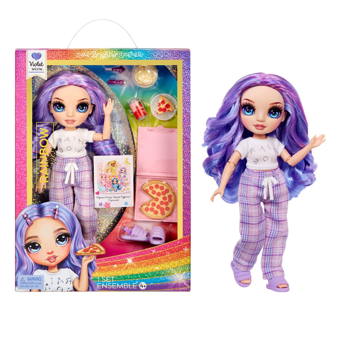 Лялька RAINBOW HIGH серії &quot;Junior High PJ Party&quot; - ВІОЛЕТТА з аксесуарами 503705 Різнокольоровий (6900007419932)  Фото №0