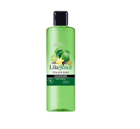LIKE JUICE Гель для душу Лайм та Ваніль 390 мл (4820098542154A)