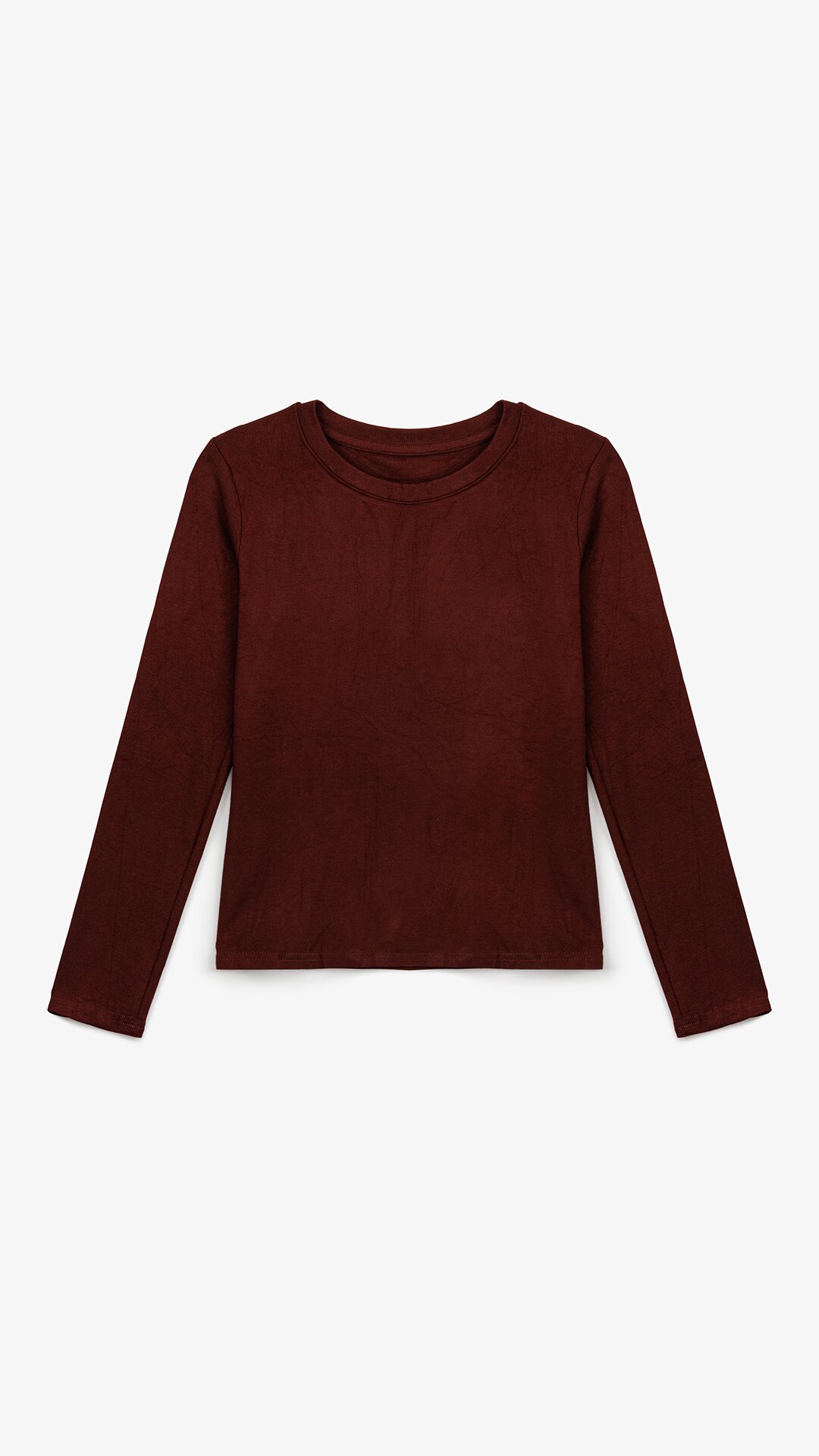 Лонгслив однотонный женский Bclothing 8837 S Бордовый  Фото №0