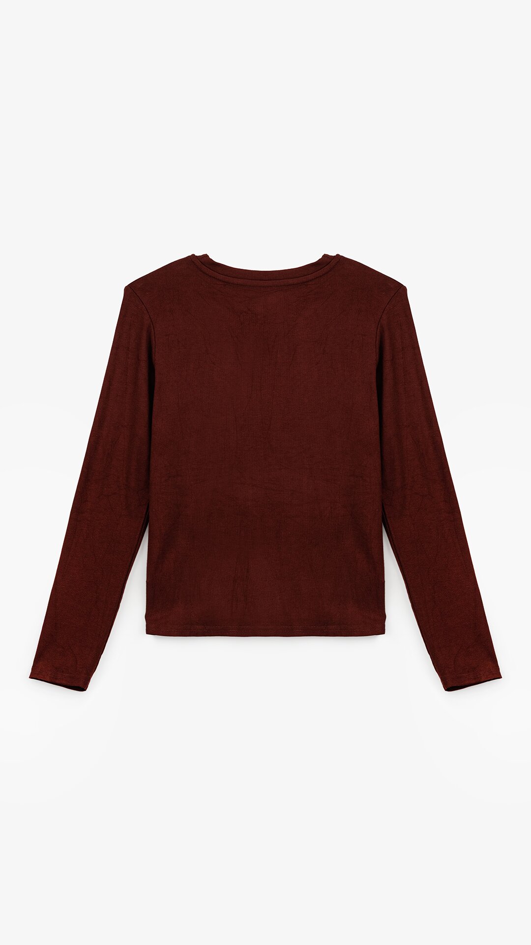 Лонгслив однотонный женский Bclothing 8837 S Бордовый  Фото №3