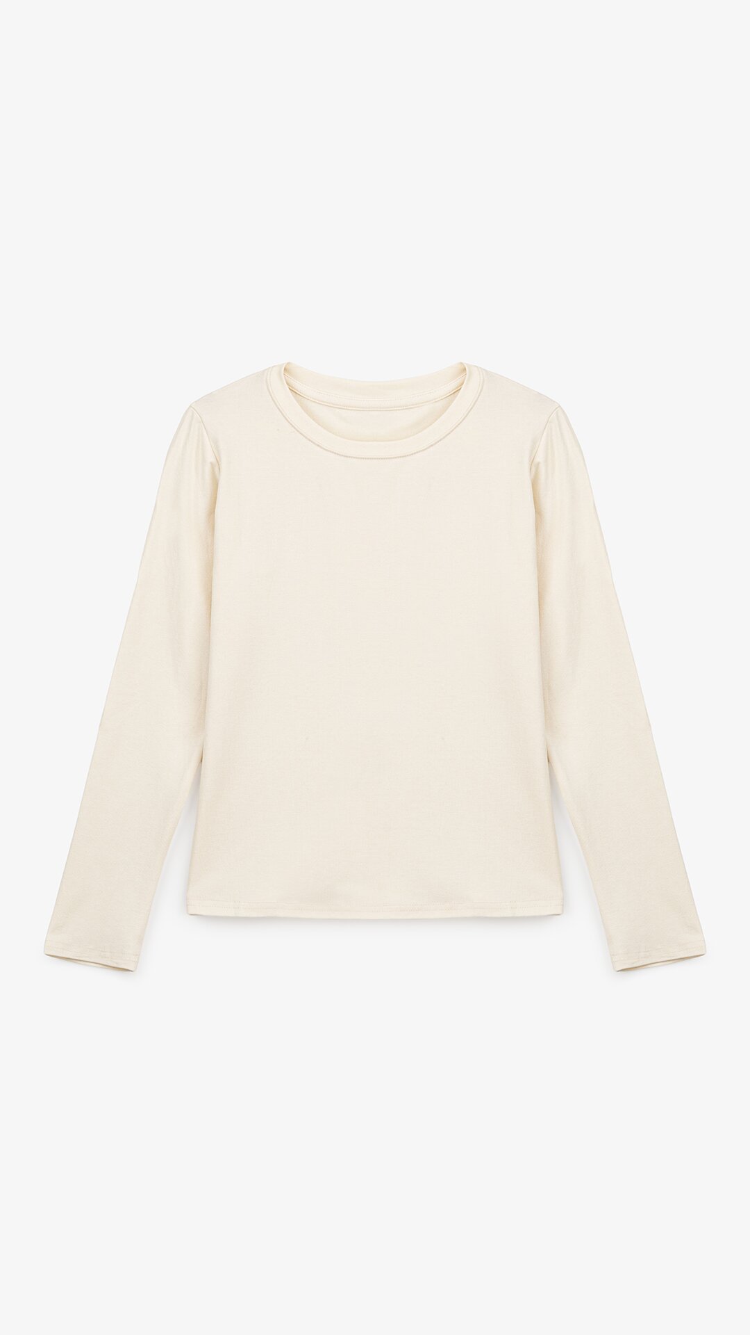 Лонгслив однотонный женский Bclothing 8837 S Молочный  Фото №6