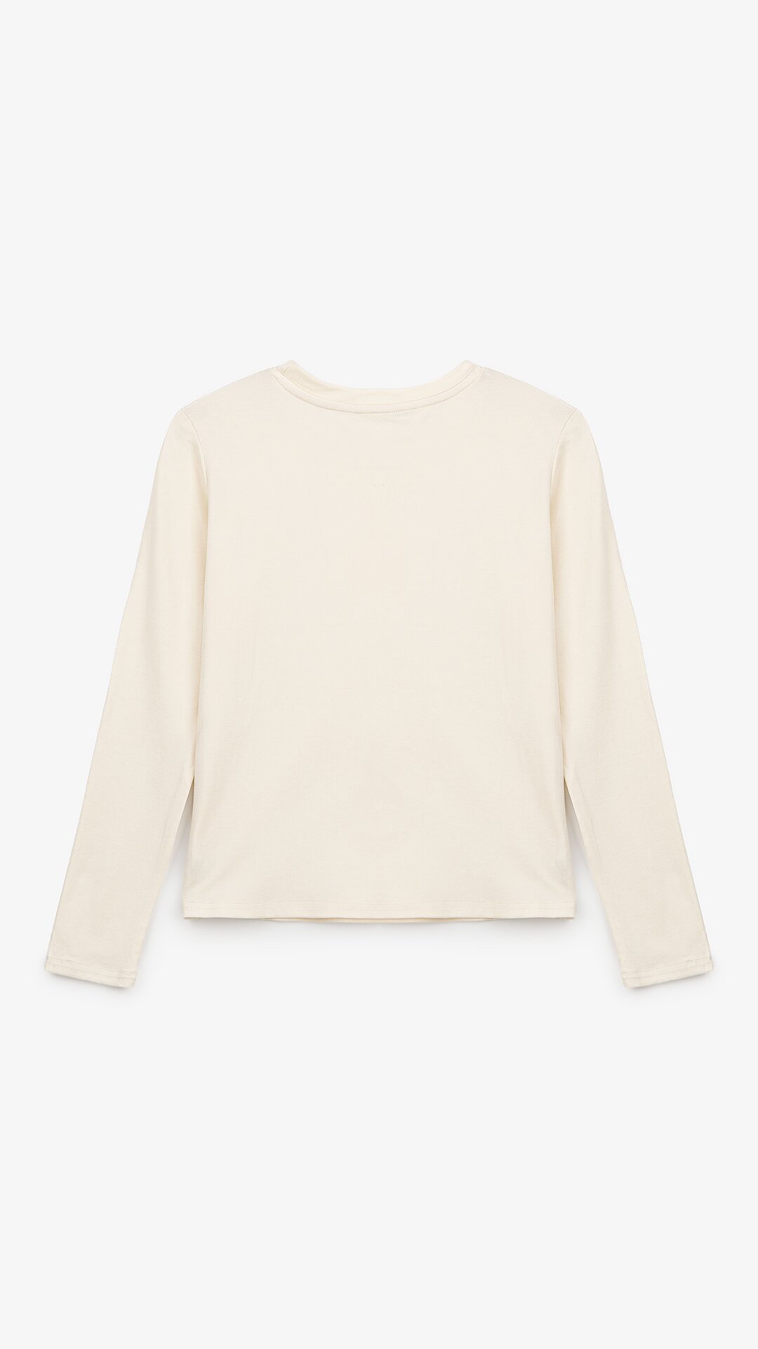 Лонгслив однотонный женский Bclothing 8837 S Молочный  Фото №9