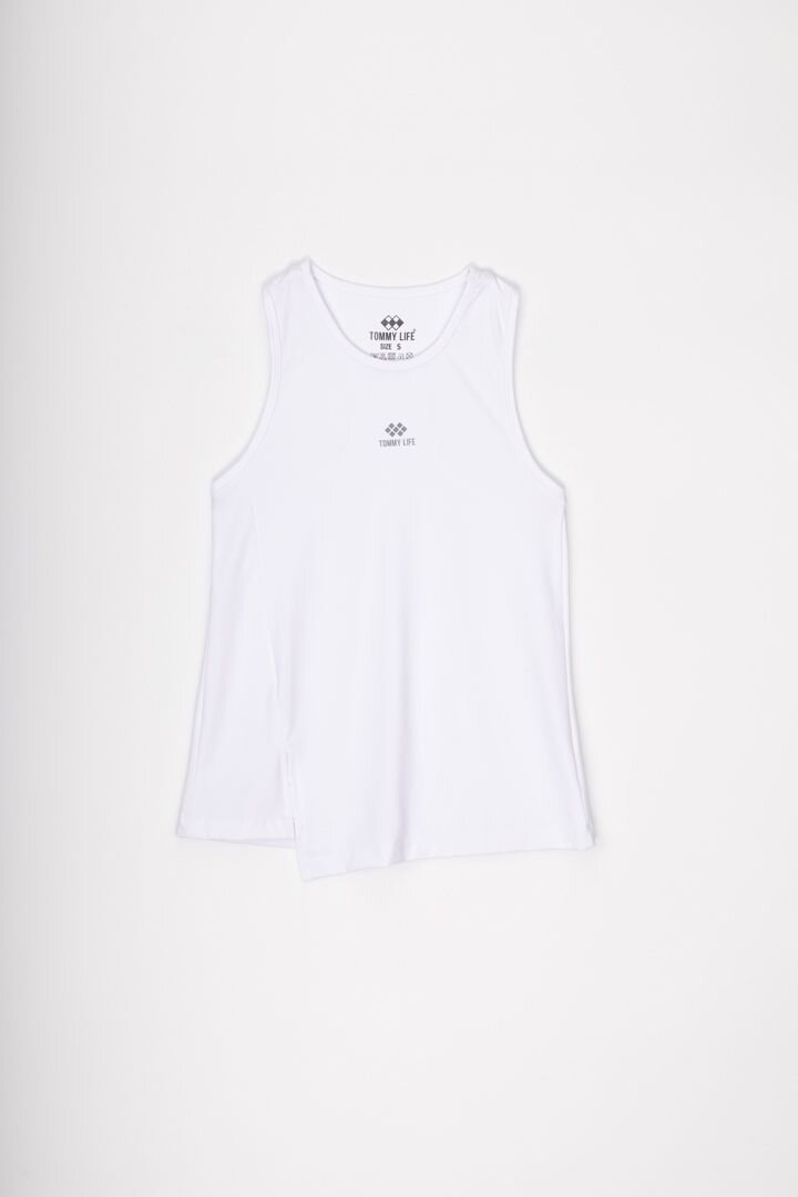 Майка фітнес однотонна жіноча Tommy life 97256 M Білий (2000989642374A)  Фото №6