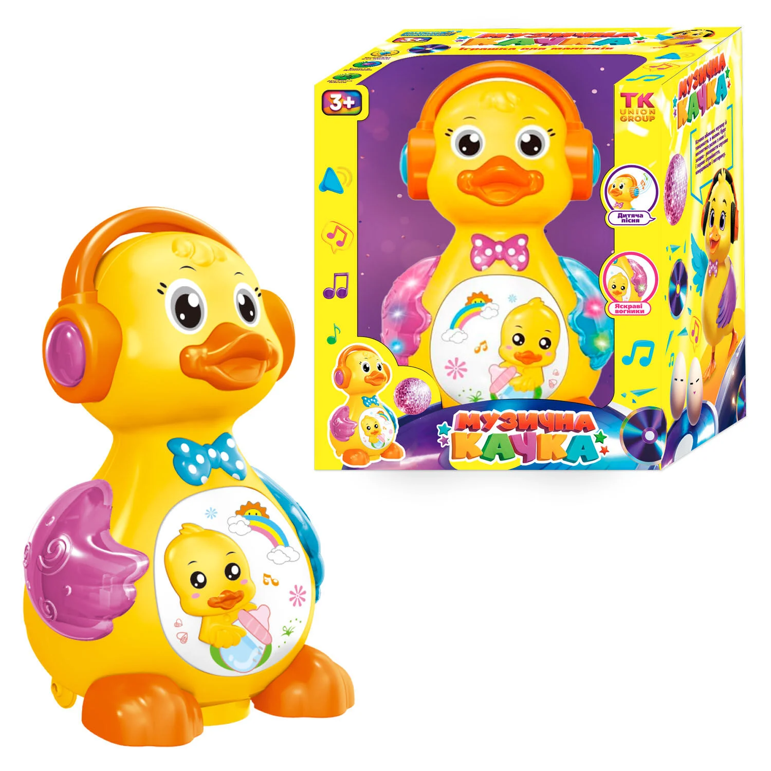Музыкальная игрушка Утенок TK Group 48510/0619 Разноцветный