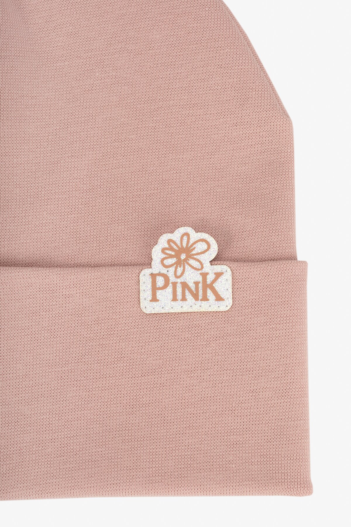 Набор шапка+снуд для девочки Pink 50-52 Пудровый  Фото №2