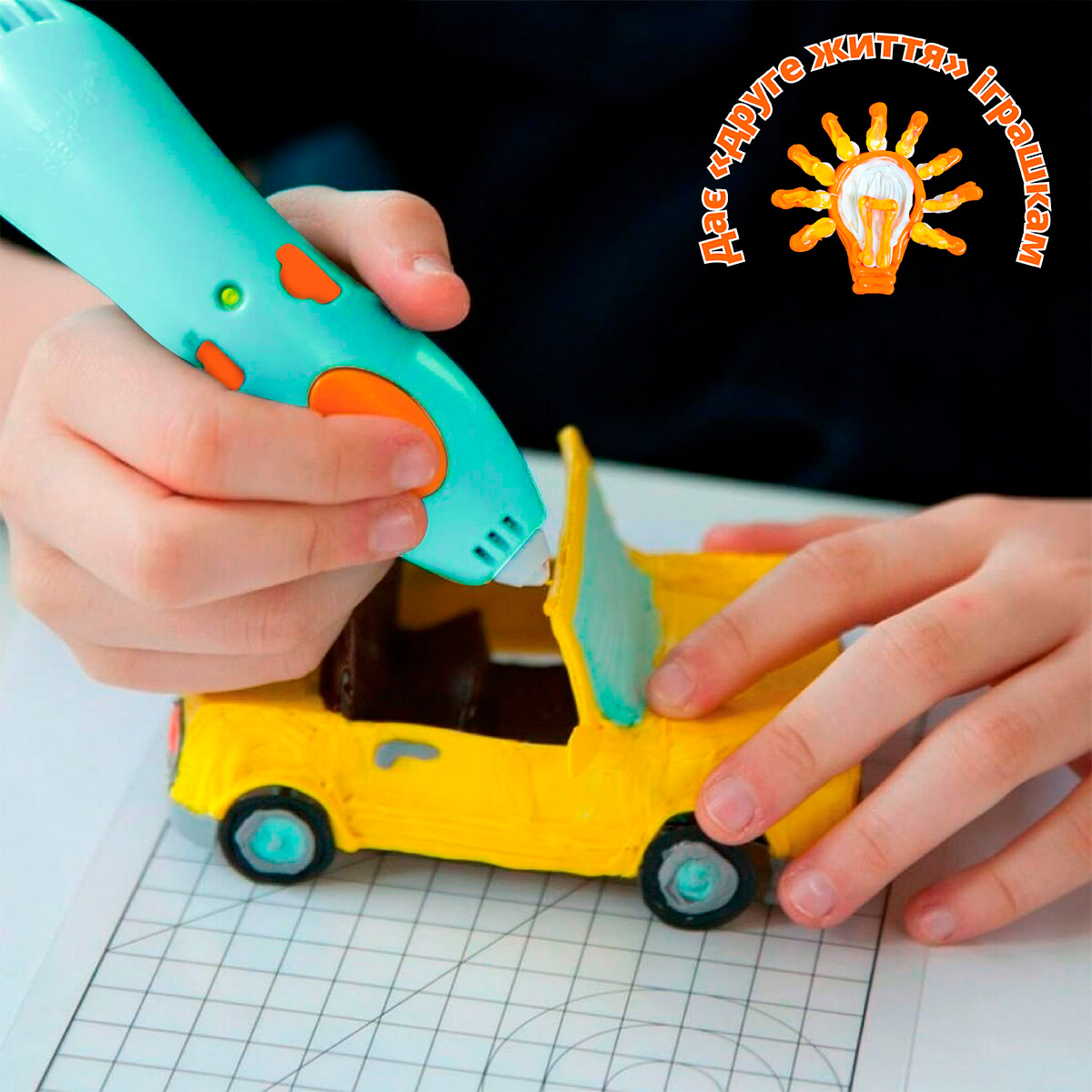 Набор стержней для 3D-ручки Микс 3Doodler Start 3DS-ECO-MIX2-75 75 шт. Оранжевый, желтый, зеленый  Фото №5