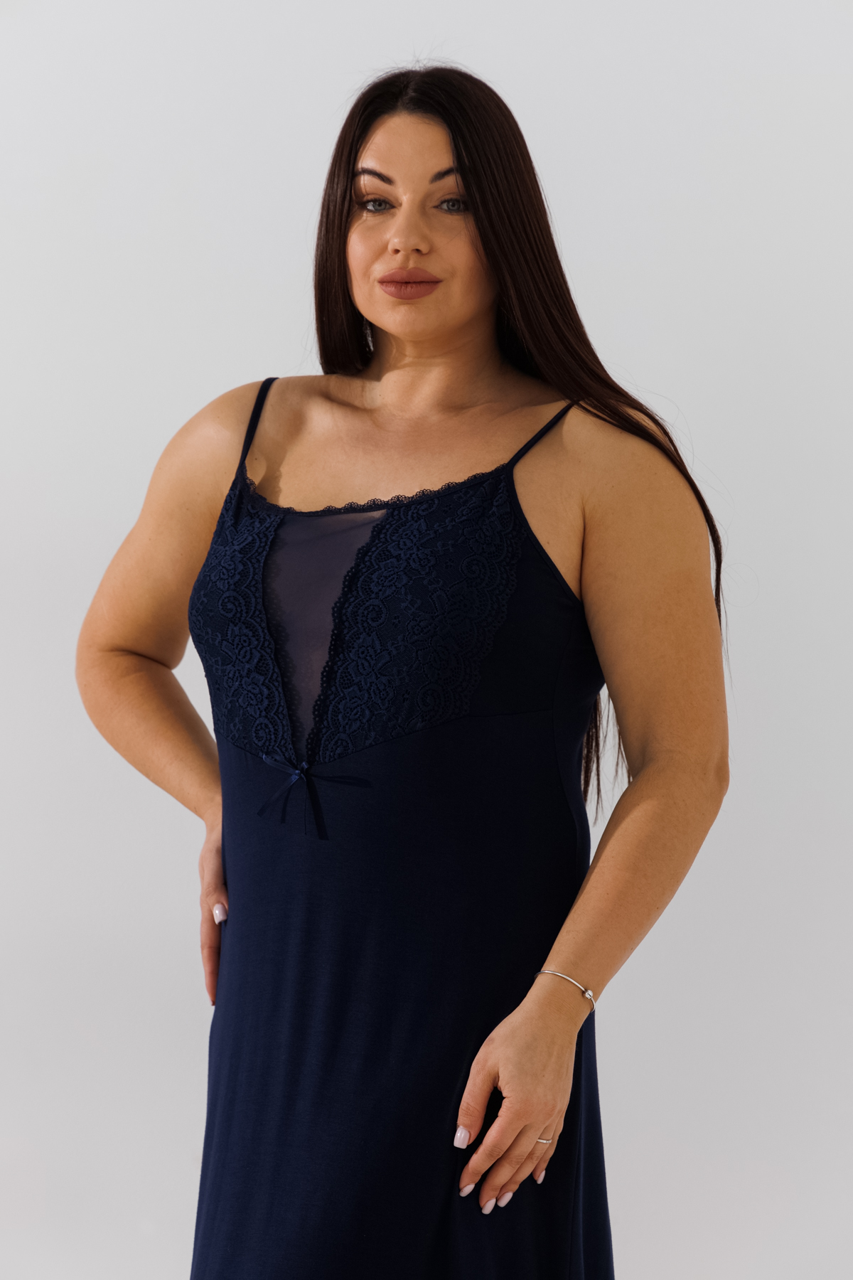 Нічна сорочка жіноча Nicoletta 70222 2XL Синій  Фото №2