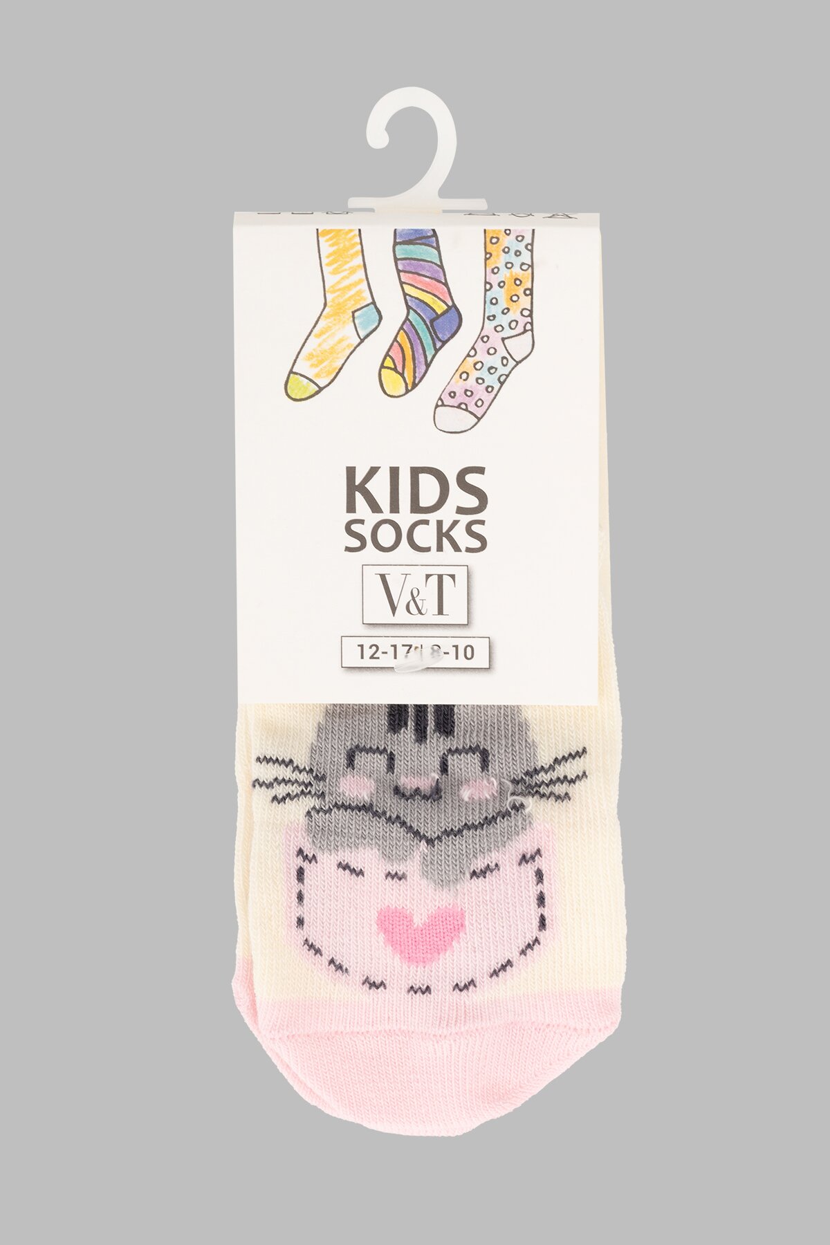 Носки для девочки VT Socks ШДК024-1750 Киса 8-10 Молочный (2000903556275A)  Фото №4