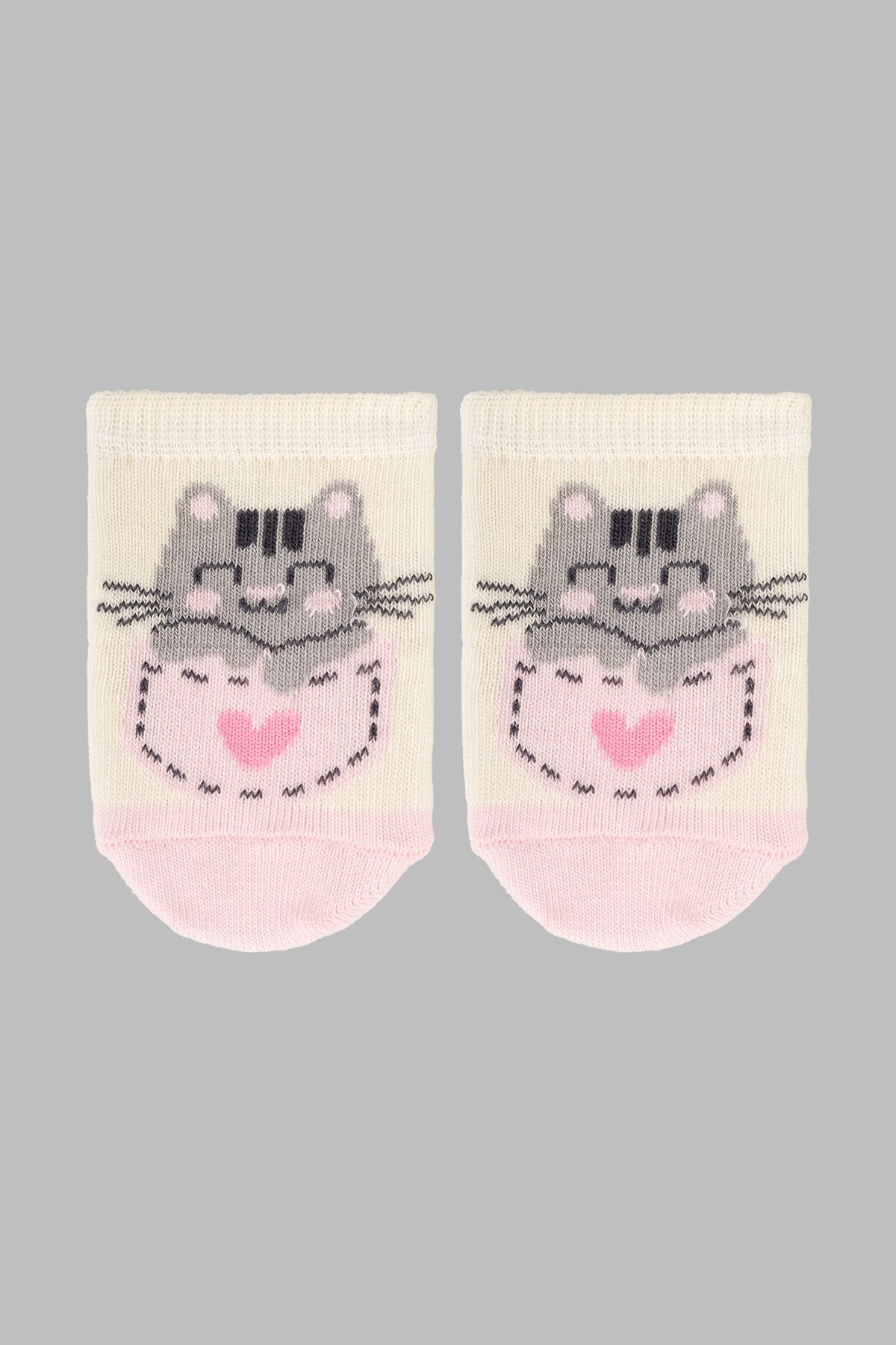 Носки для девочки VT Socks ШДК024-1750 Киса 8-10 Молочный (2000903556275A)  Фото №0