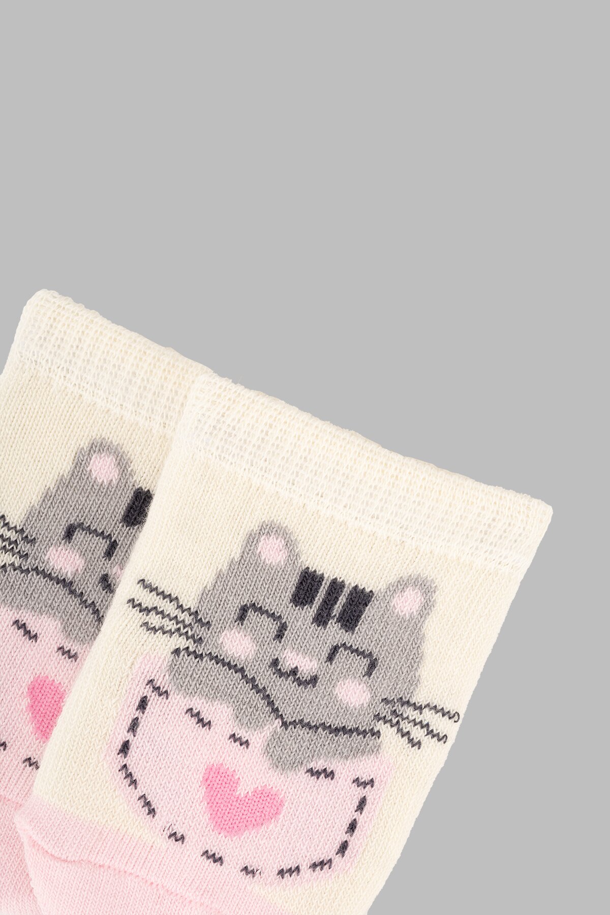 Носки для девочки VT Socks ШДК024-1750 Киса 8-10 Молочный (2000903556275A)  Фото №3