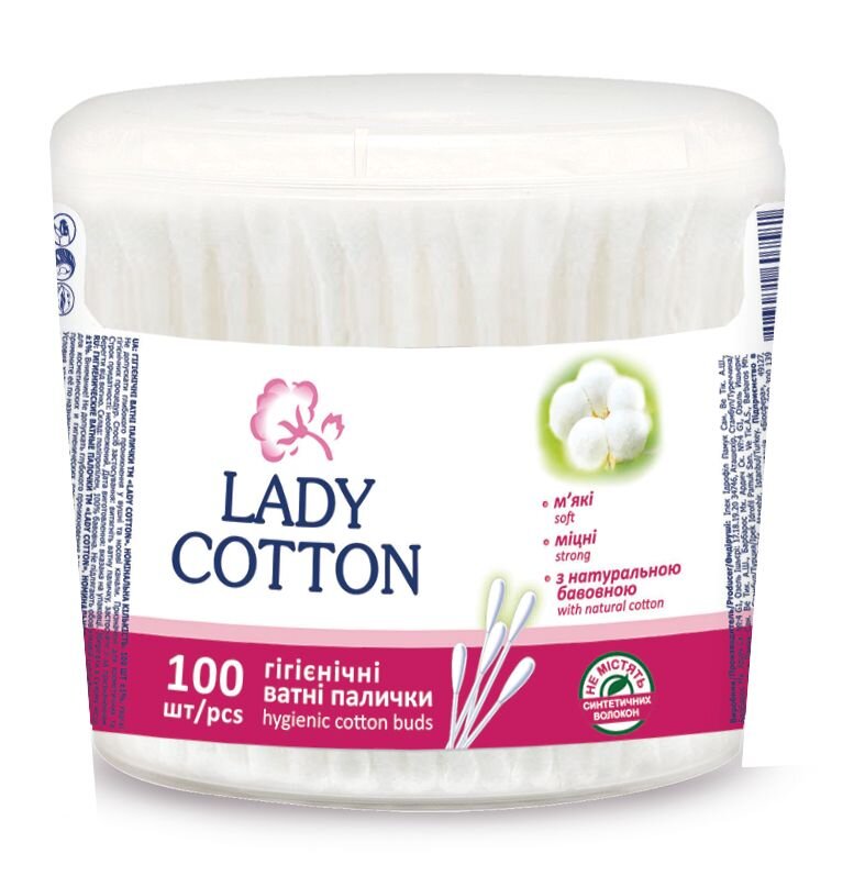 Палочки ватные в банке Lady Cotton 41203745 100 шт. (4823071607581A)